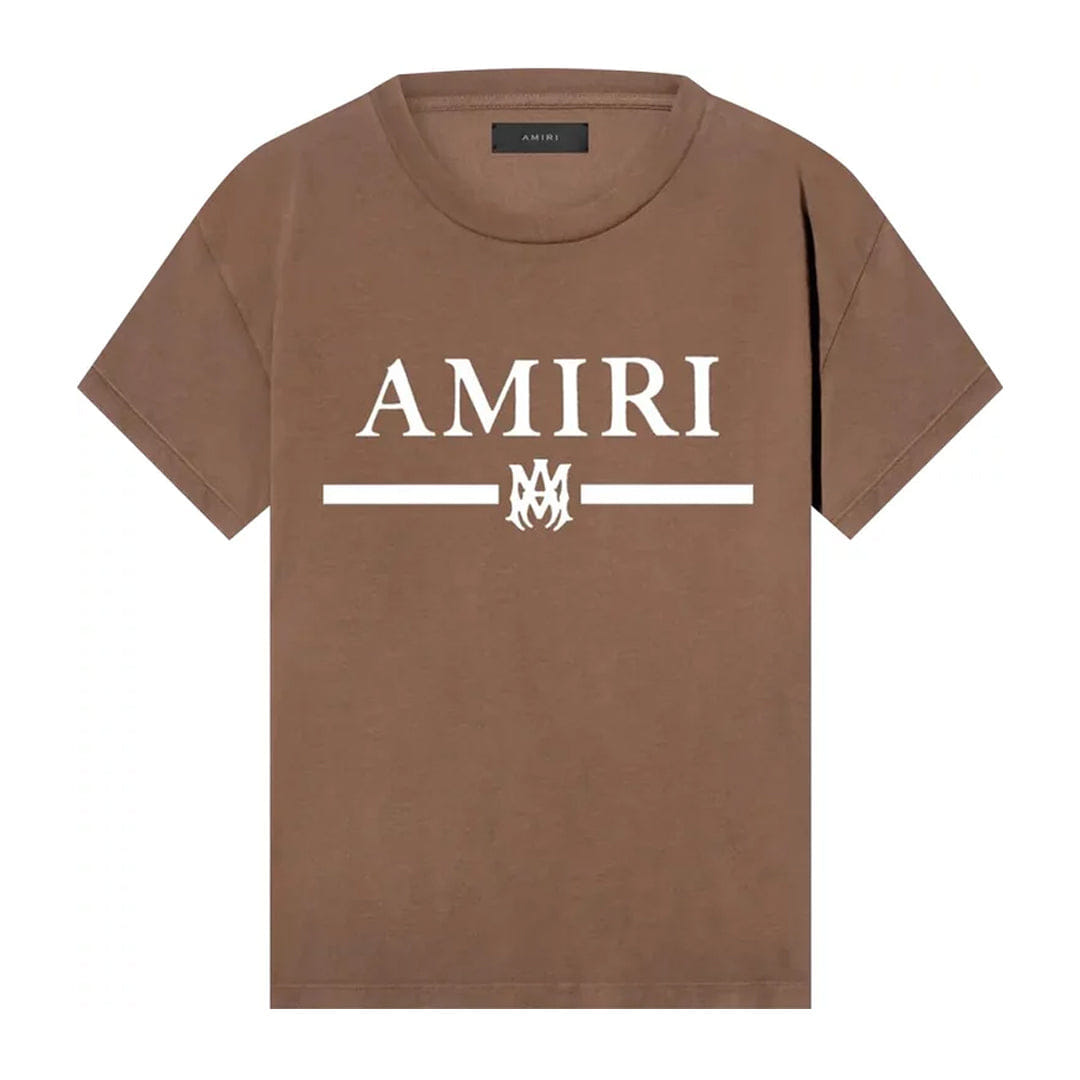 Amiri Bar Logo T - Shirt Brown