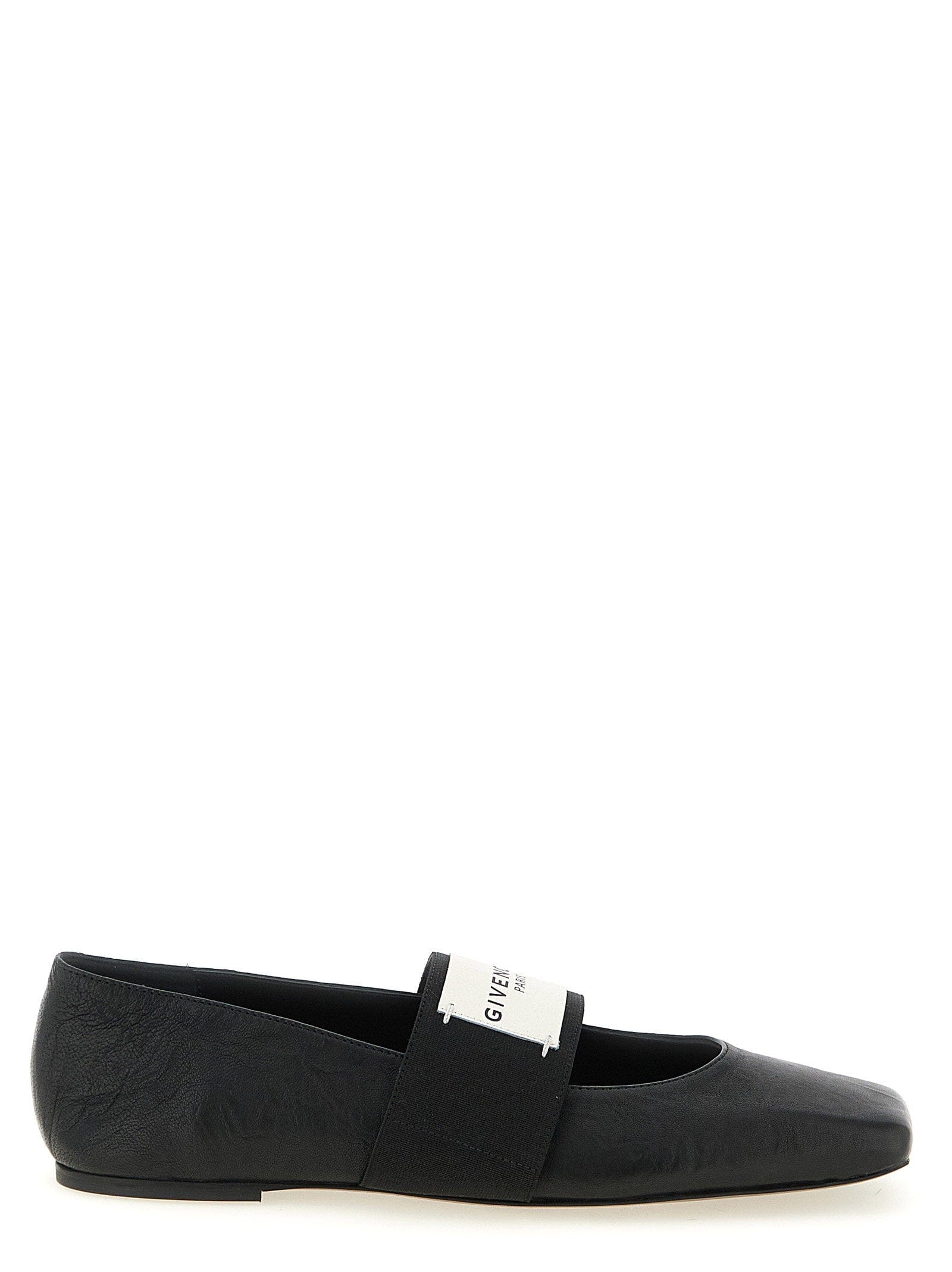 Givenchy Textured Lambskin Ballet Flat — Black