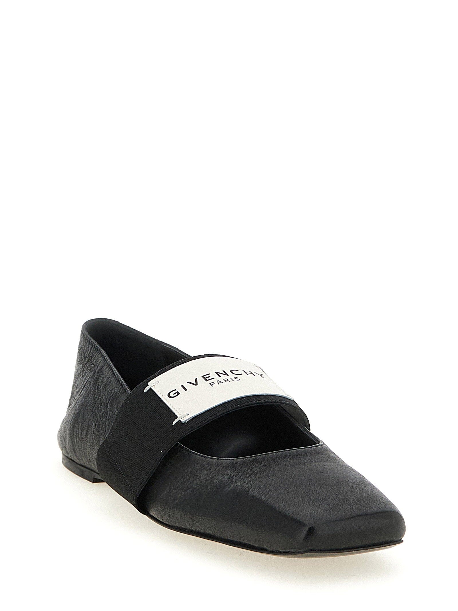 Givenchy Textured Lambskin Ballet Flat — Black