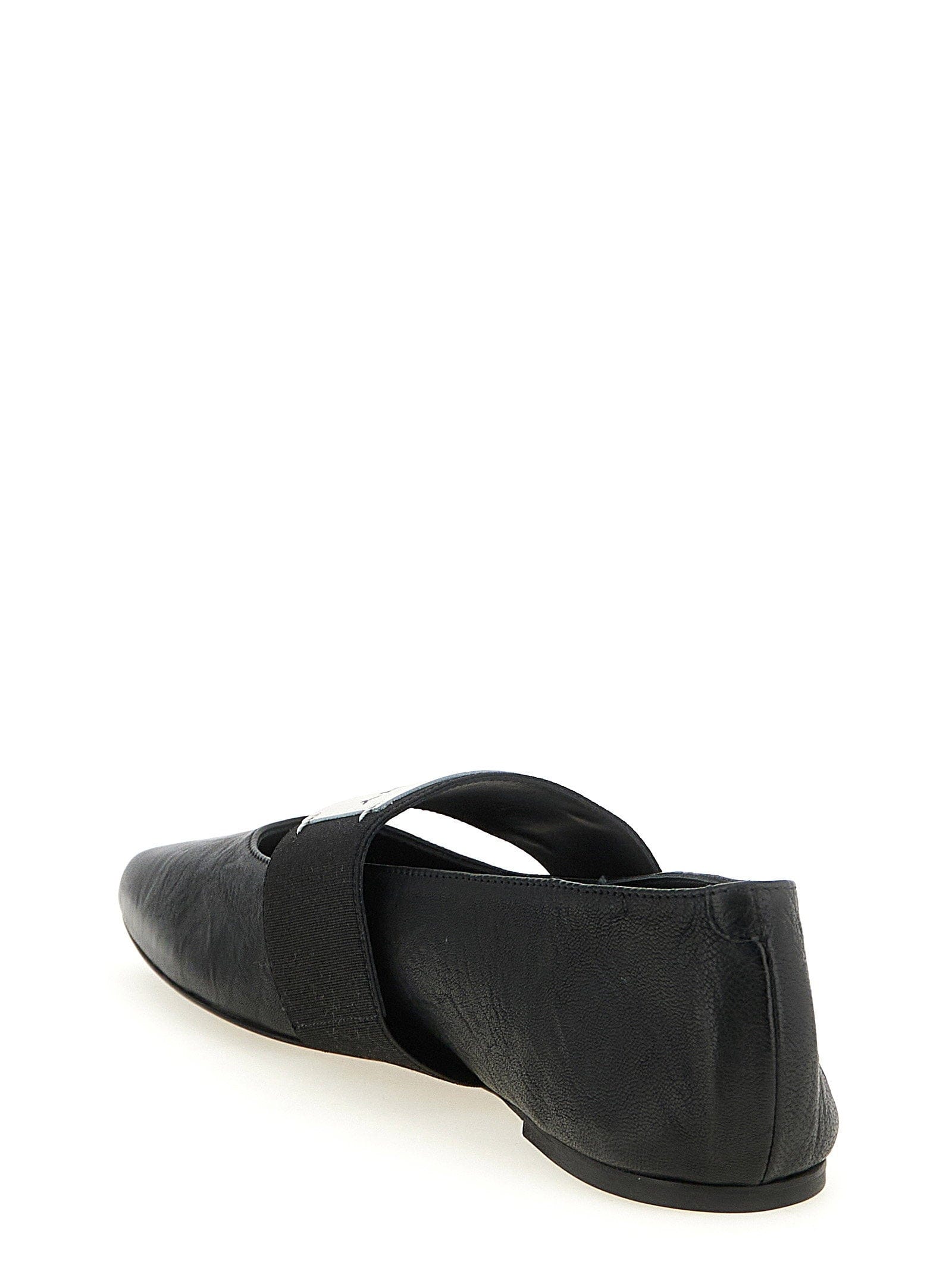 Givenchy Textured Lambskin Ballet Flat — Black