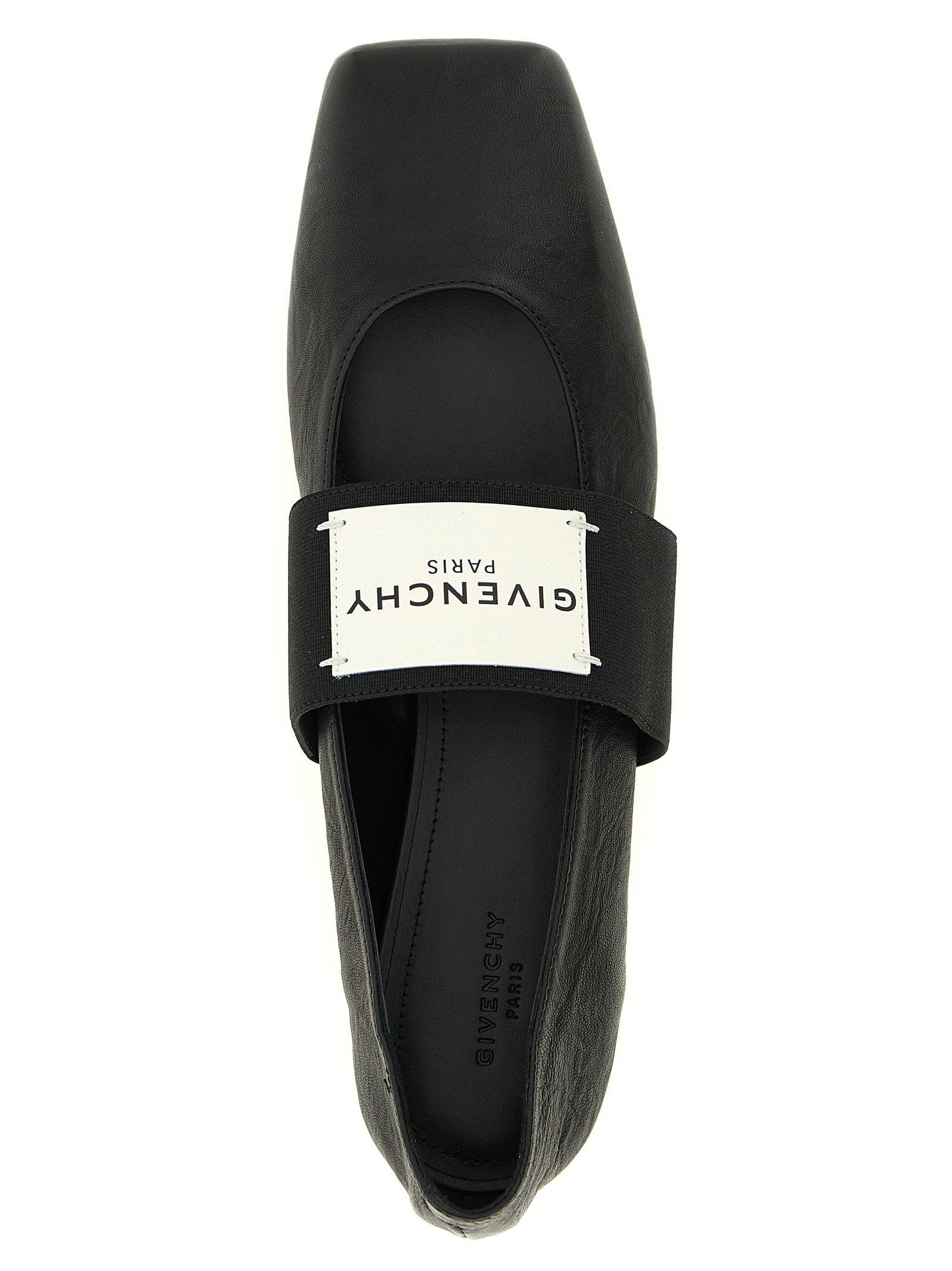 Givenchy Textured Lambskin Ballet Flat — Black