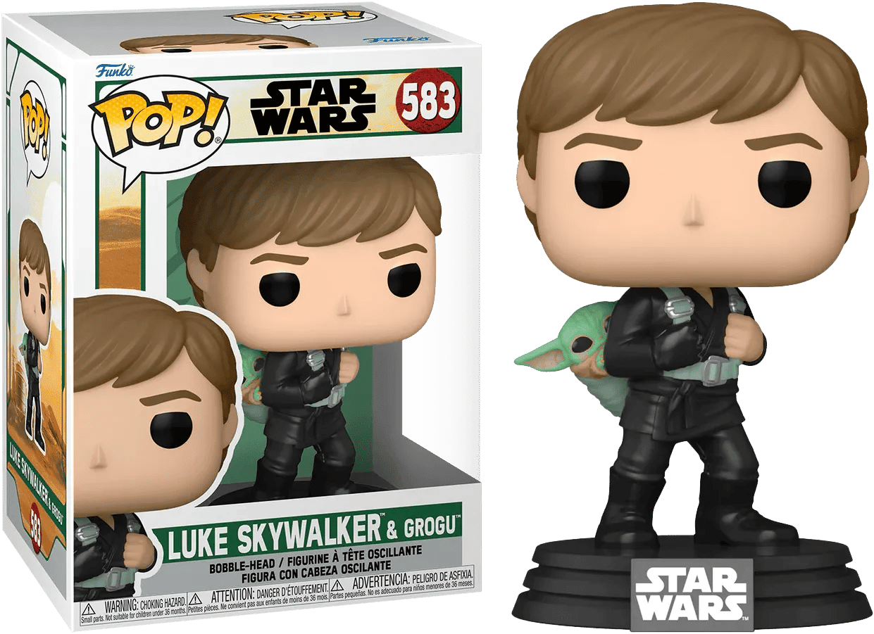 Funko Star Wars: Book of Boba Fett - Luke Skywalker with Grogu Pop! Vinyl
