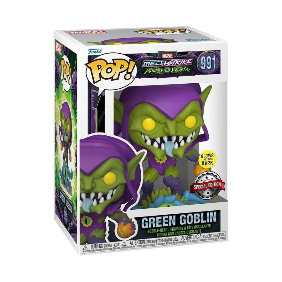 Funko Marvel Mech Strike Monster Hunters - Green Goblin Glow US Exclusive Pop! Vinyl [RS]