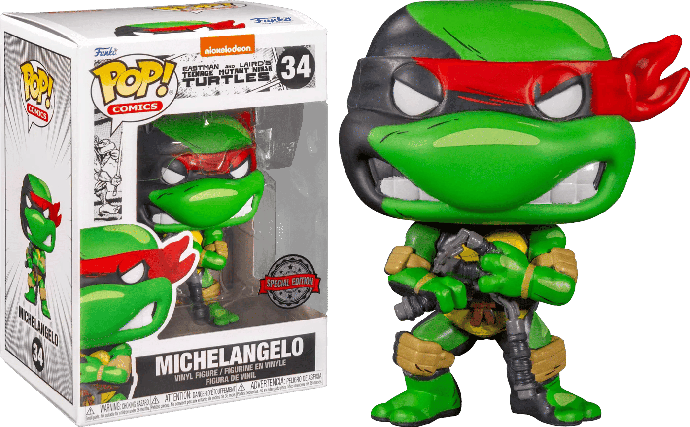 Funko Teenage Mutant Ninja Turtles (Comic) - Michelangelo (with chase) US Exclusive Pop! Vinyl