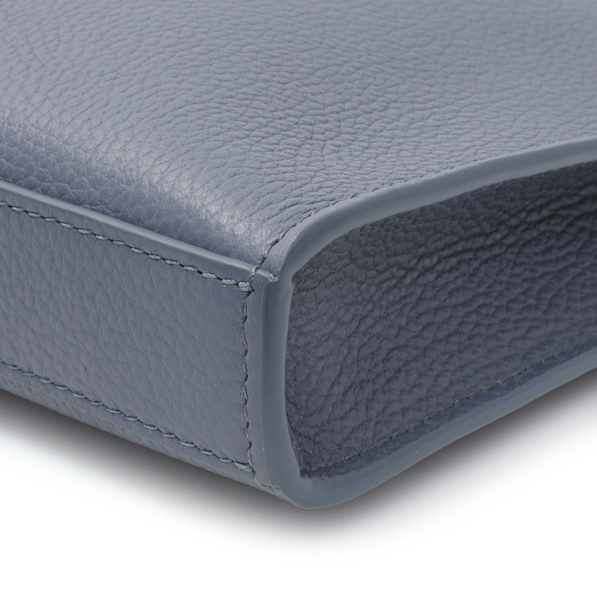 Salvatore Ferragamo Blue Twin Pouch with Gancini Buckles