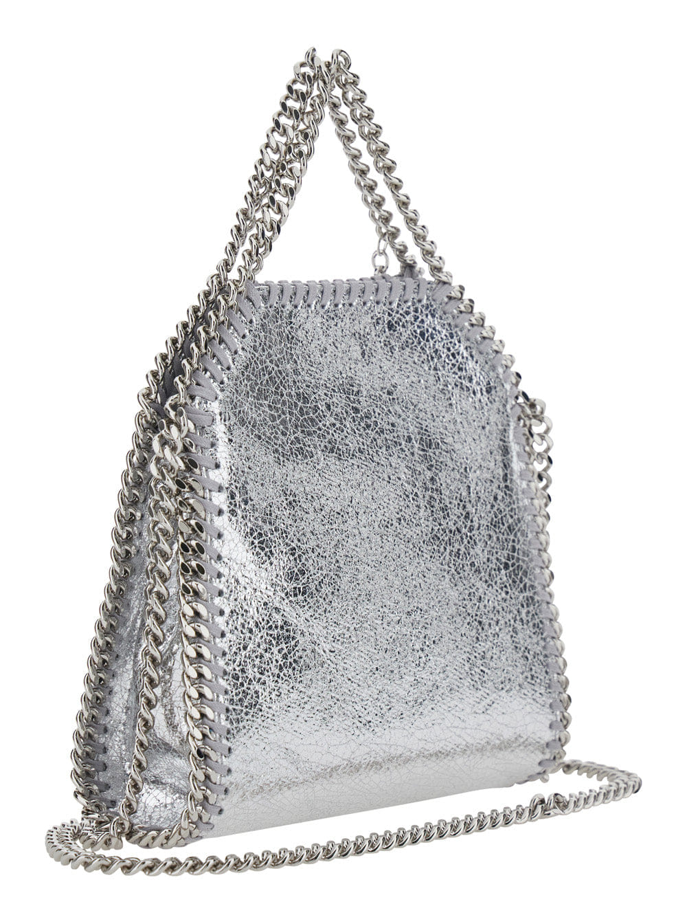 Stella Mccartney Women Falabella Metallic Crossbody Bag With Chain Strap And Metallic Design In Ecoleather For Women