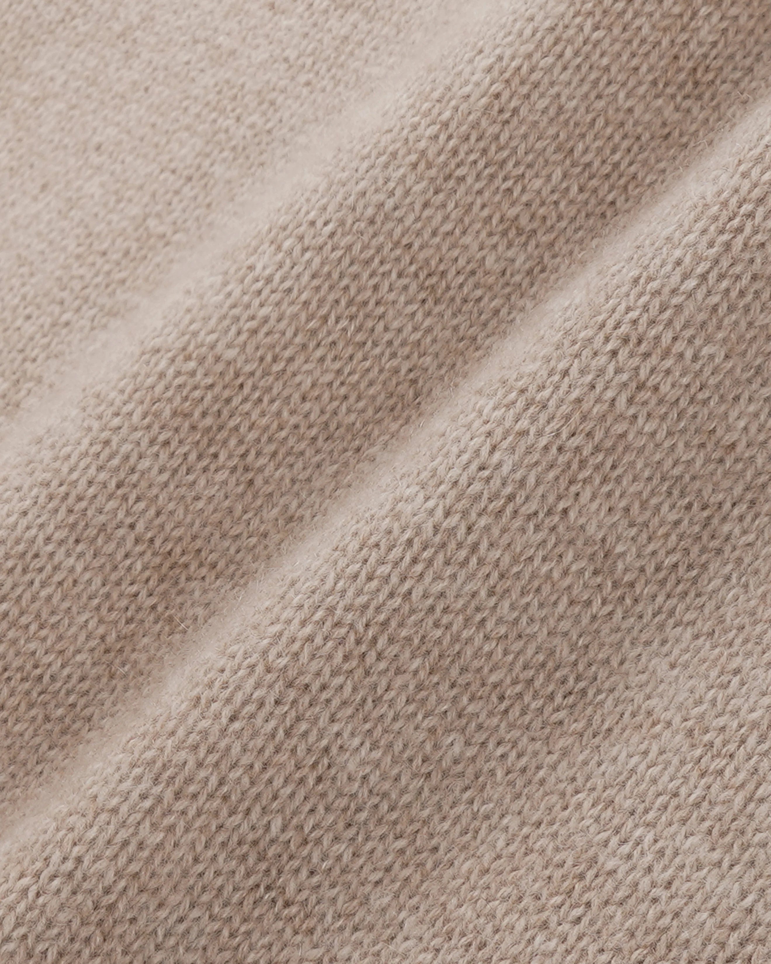 Sporty & Rich SRC Cashmere Long Sleeve Polo in Beige