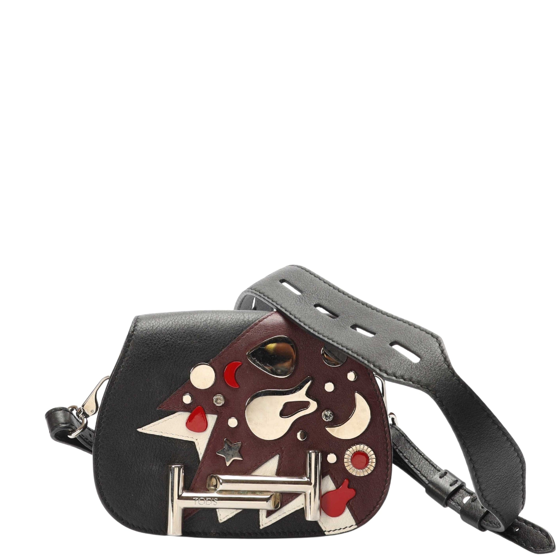 Tods Tod's Black Double - T Crossbody Bag
