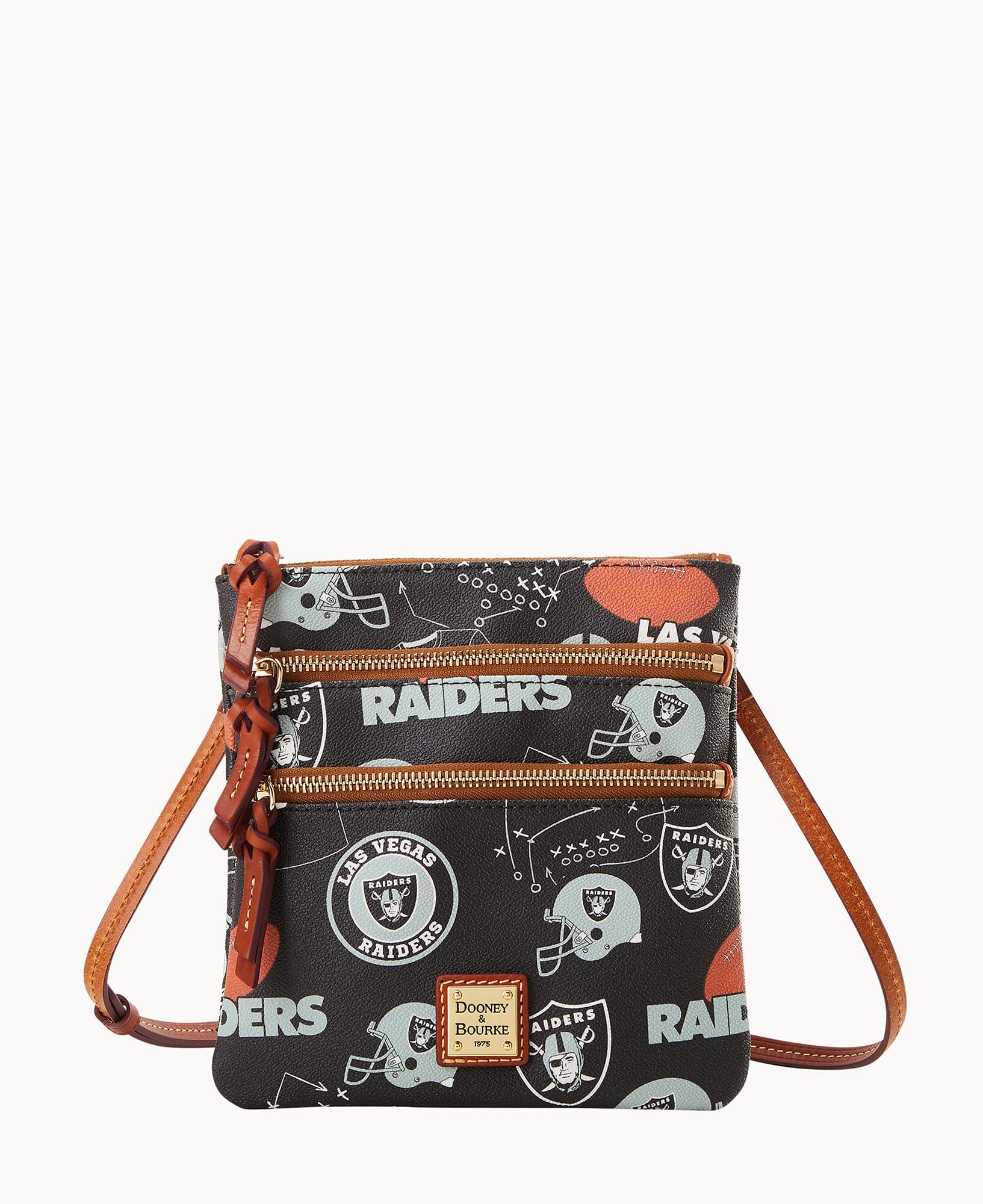 Dooney & Bourke NFL Raiders Triple Zip Crossbody