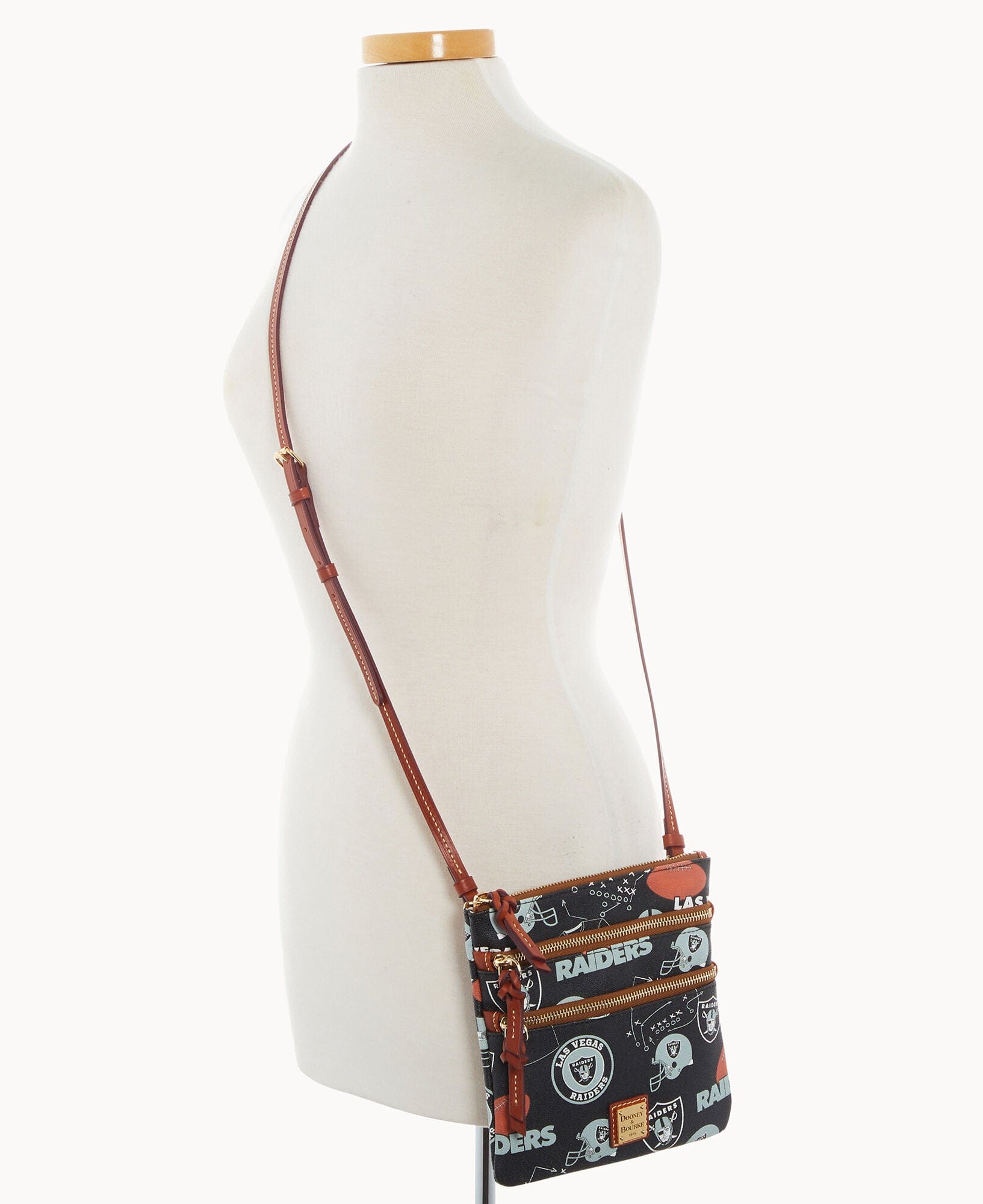 Dooney & Bourke NFL Raiders Triple Zip Crossbody