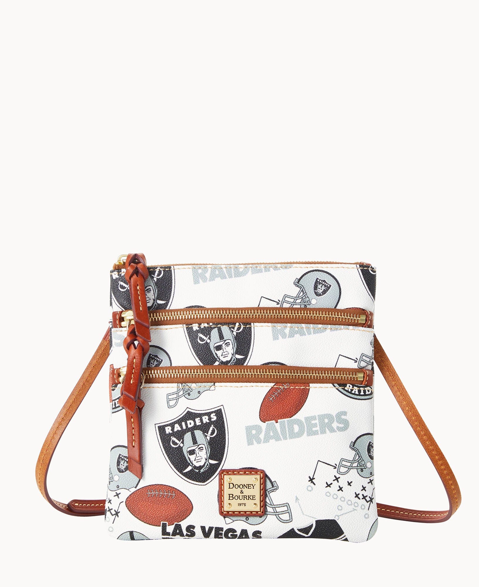 Dooney & Bourke NFL Raiders Triple Zip Crossbody