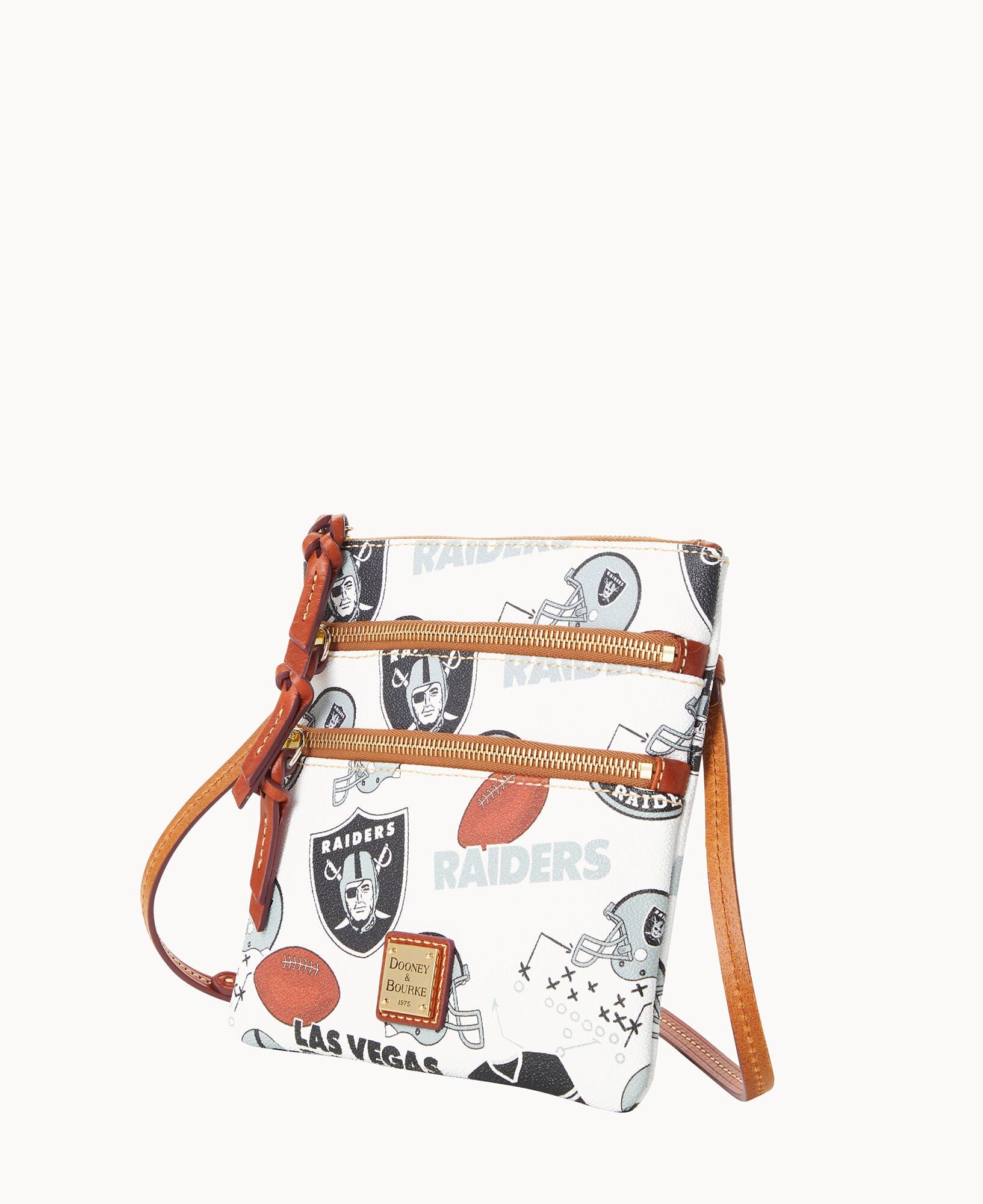 Dooney & Bourke NFL Raiders Triple Zip Crossbody