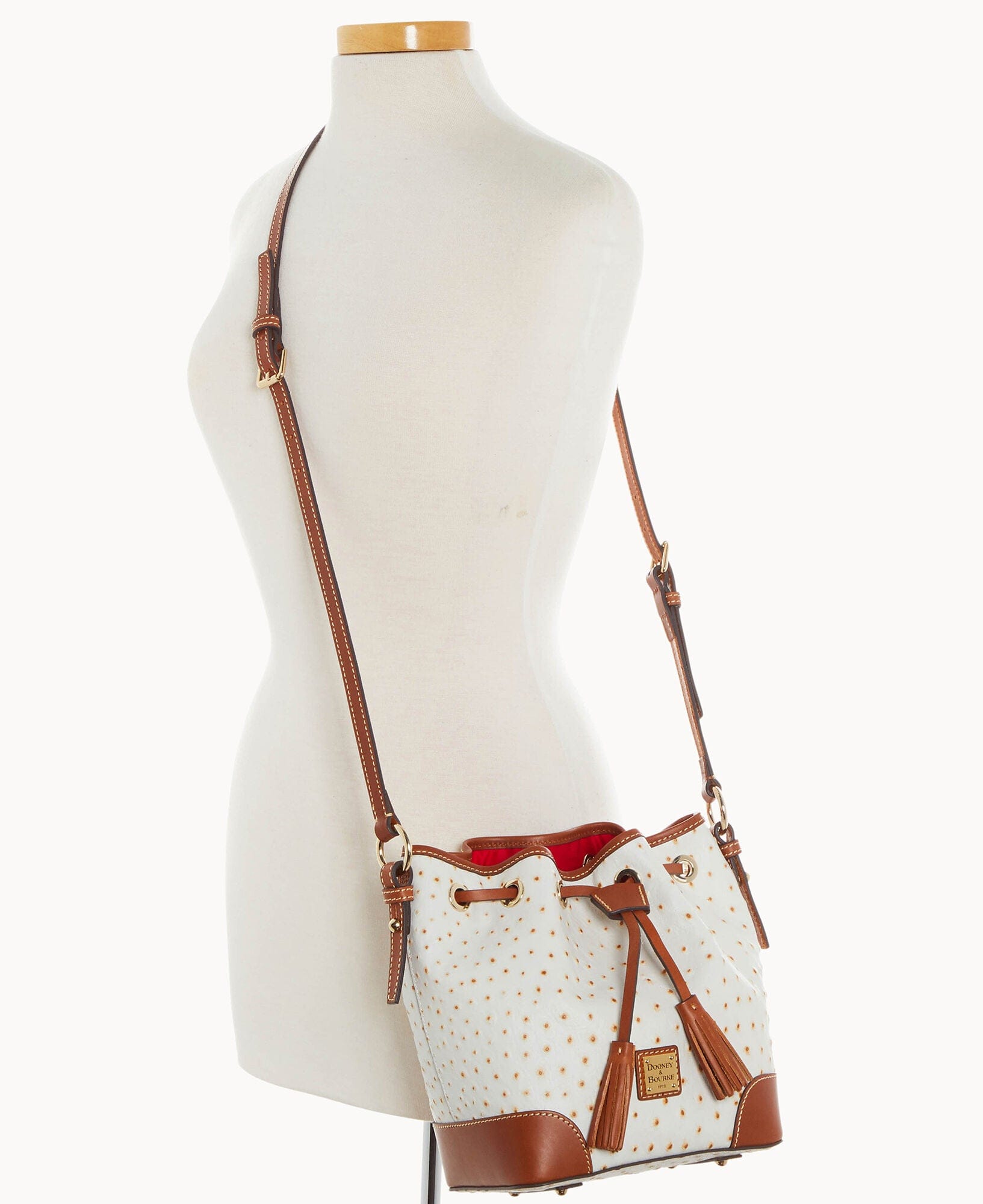 Dooney & Bourke Ostrich Crossbody Drawstring
