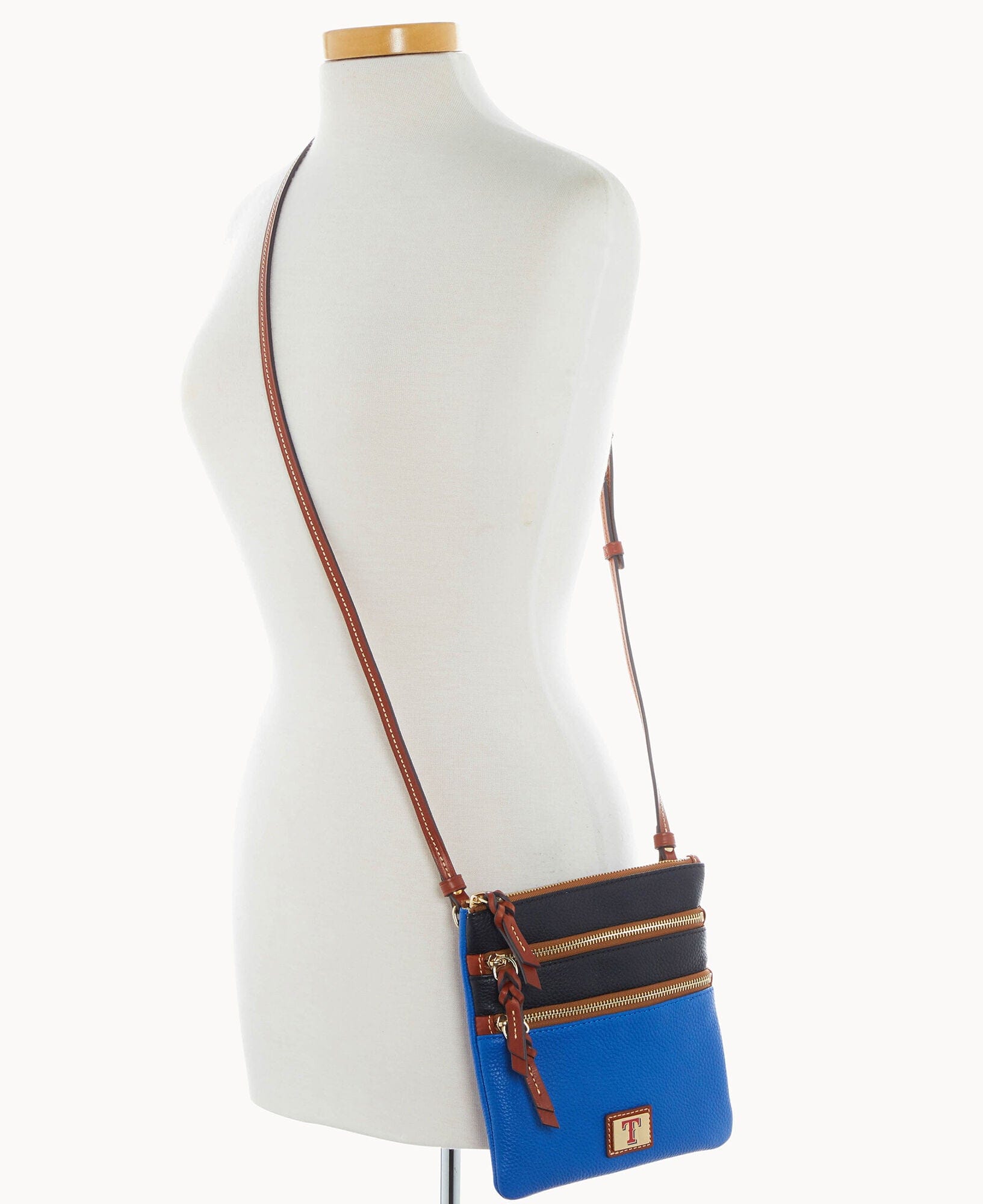 Dooney & Bourke MLB Rangers Triple Zip Crossbody