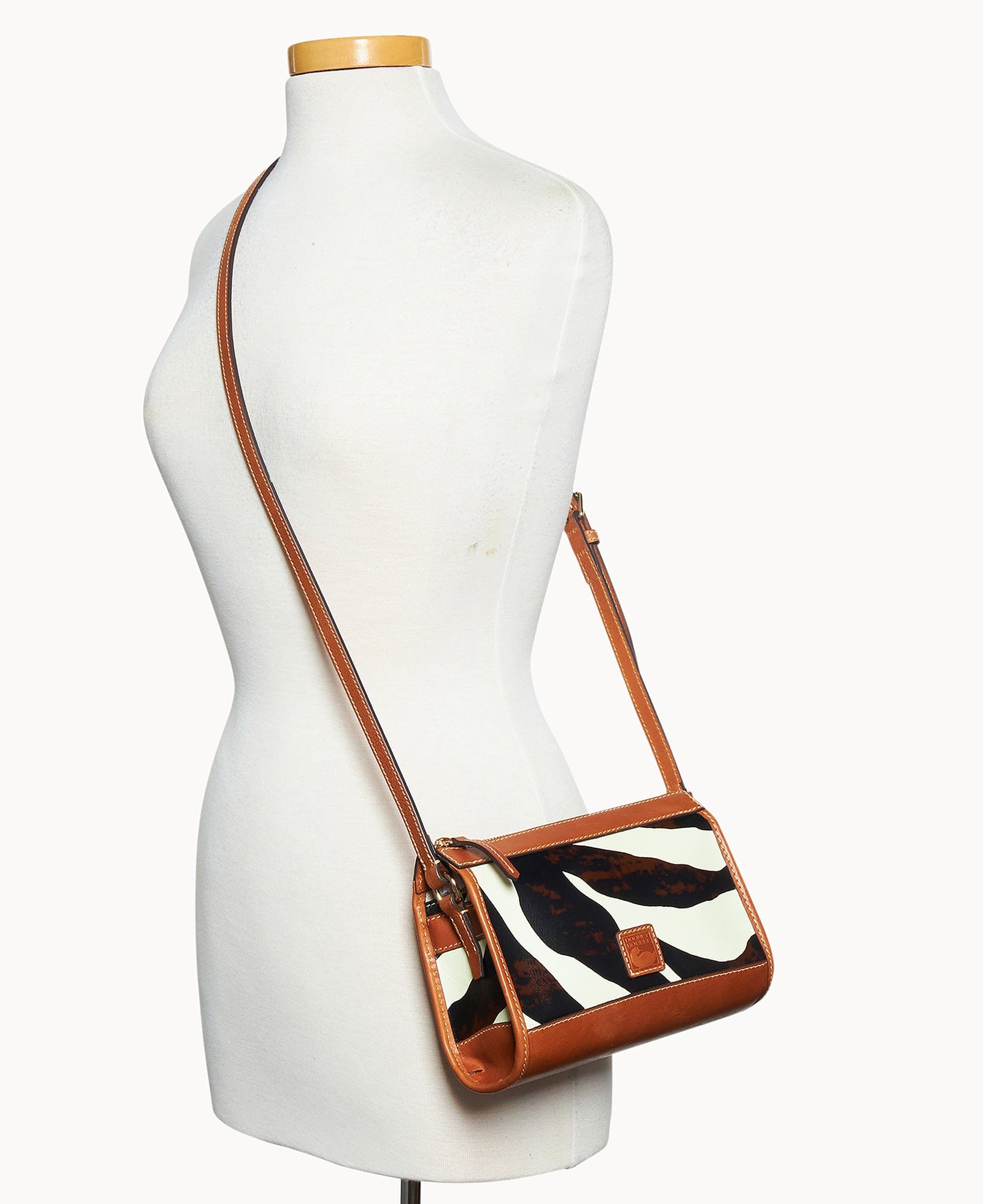 Dooney & Bourke Zebra Leather Zip Crossbody