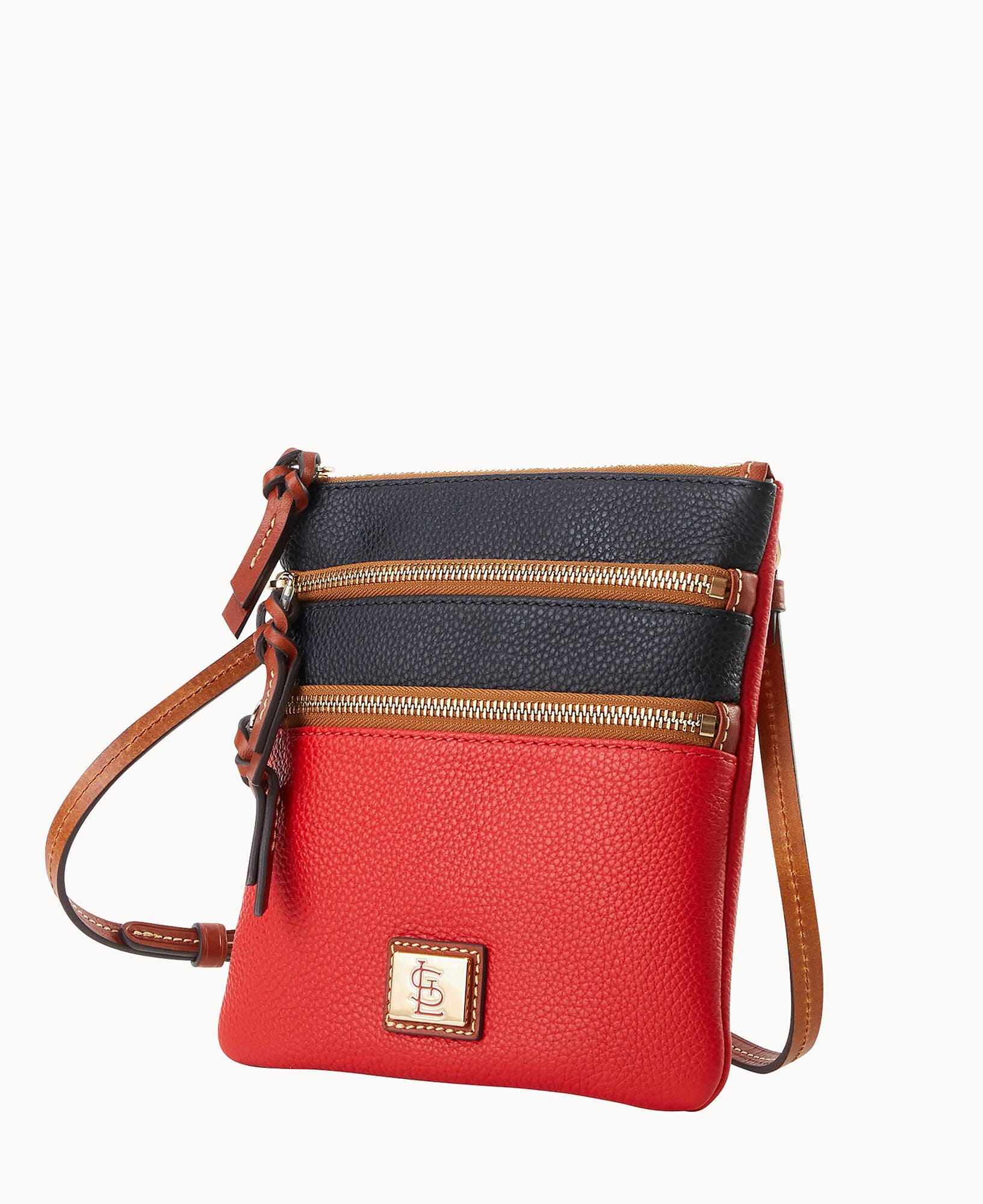 Dooney & Bourke MLB Cardinals Triple Zip Crossbody