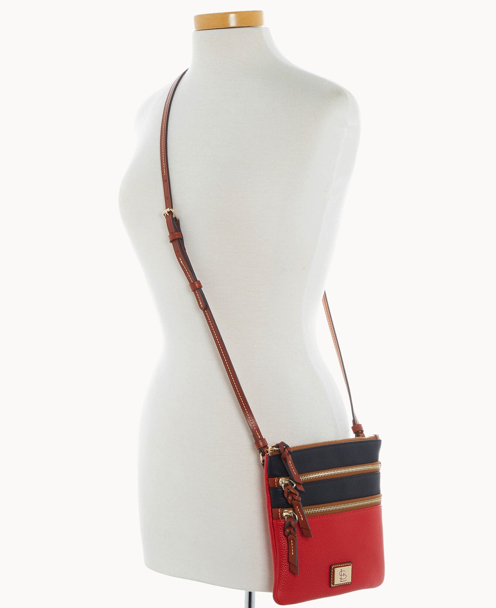Dooney & Bourke MLB Cardinals Triple Zip Crossbody