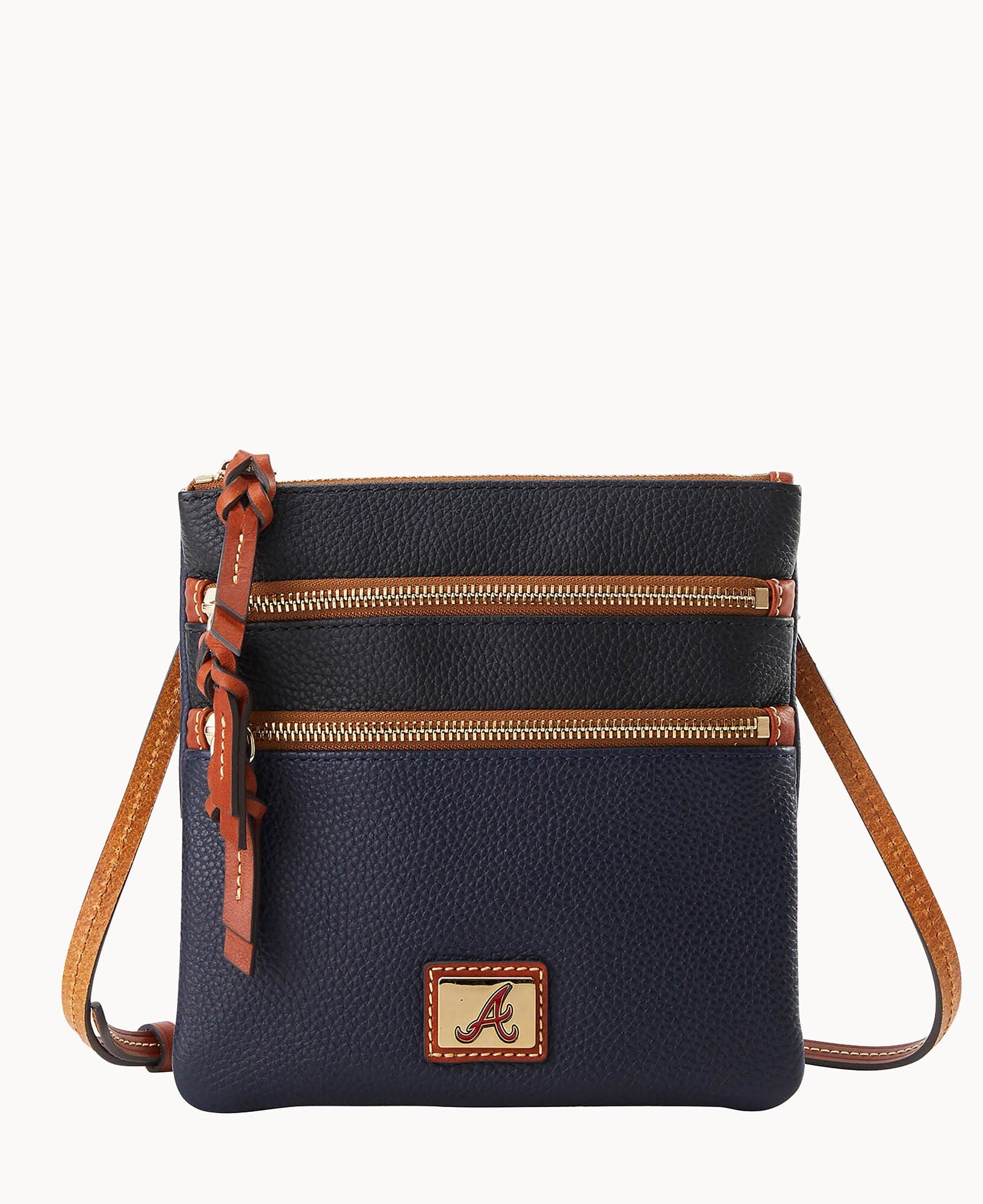 Dooney & Bourke MLB Braves Triple Zip Crossbody