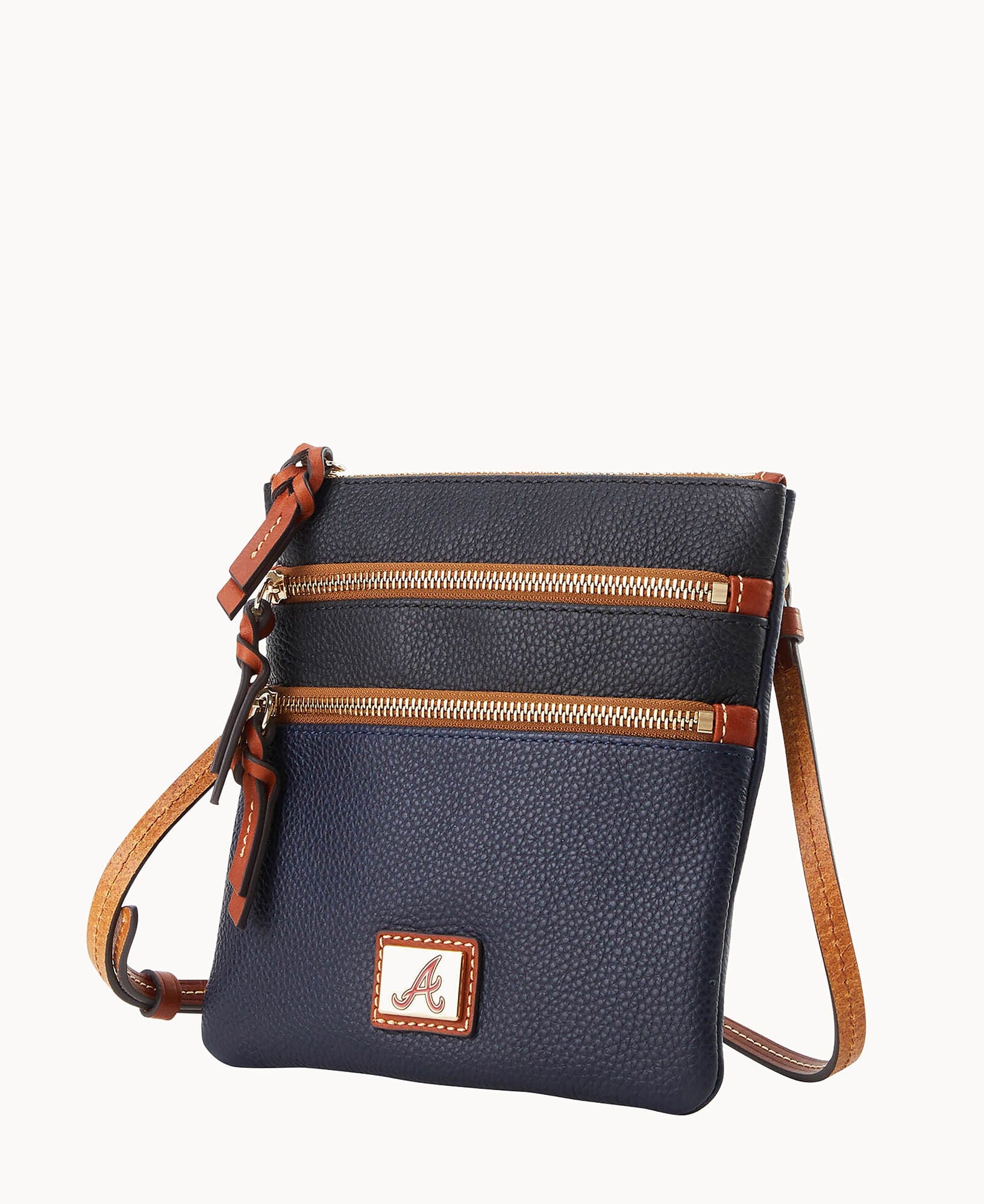 Dooney & Bourke MLB Braves Triple Zip Crossbody