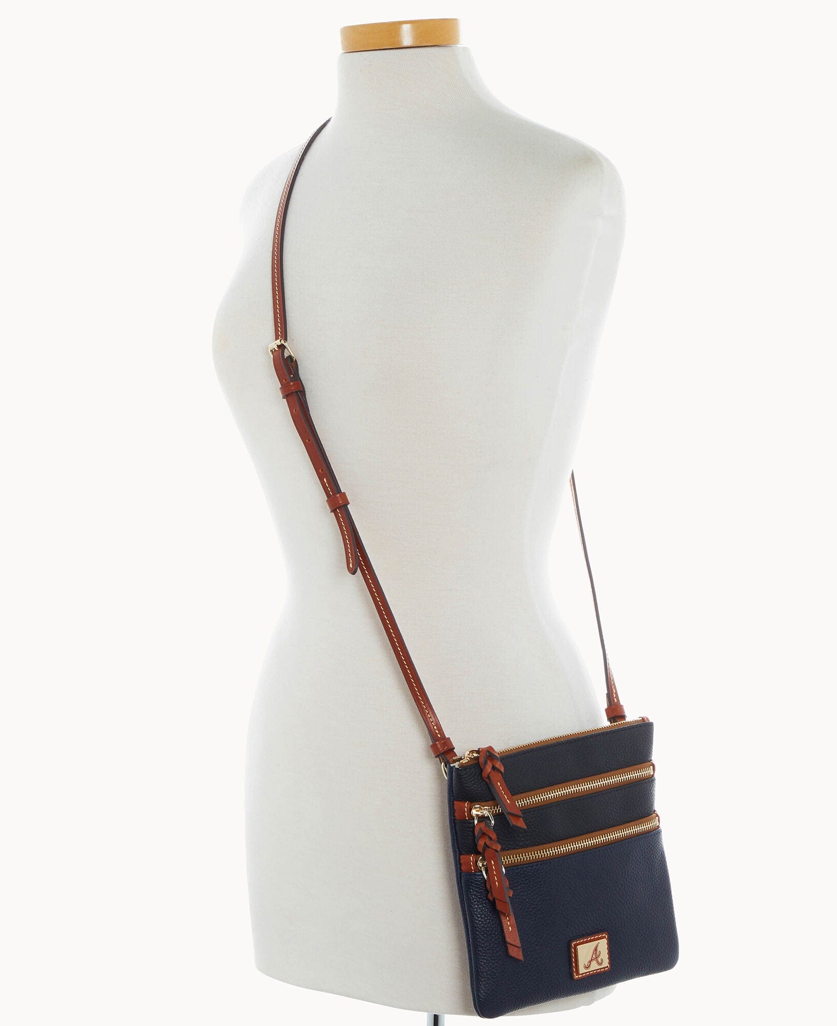 Dooney & Bourke MLB Braves Triple Zip Crossbody
