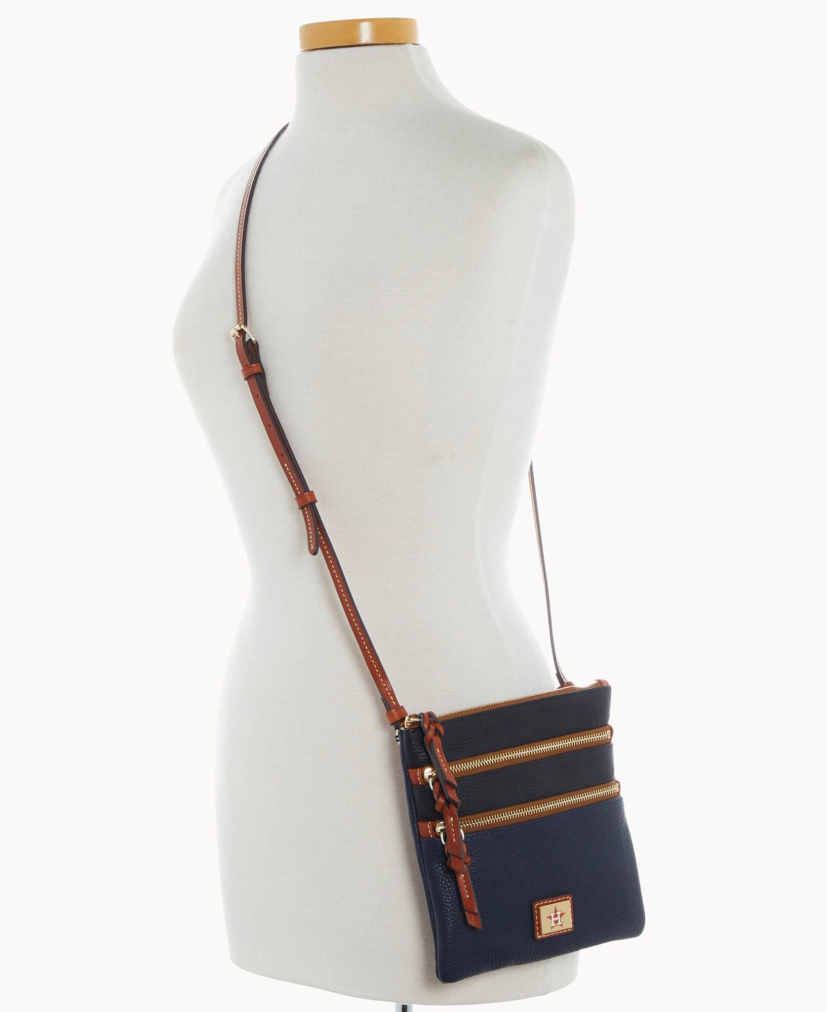 Dooney & Bourke MLB Astros Triple Zip Crossbody