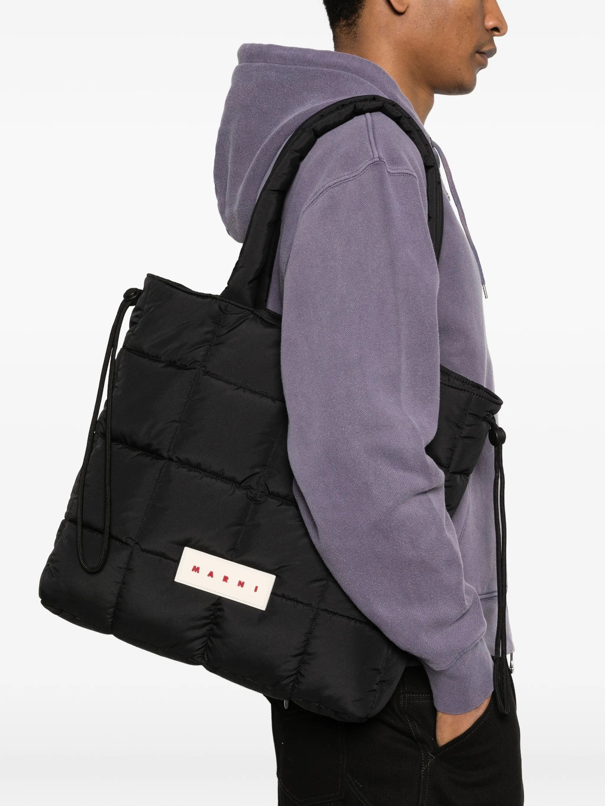 Marni padded logo tote bag