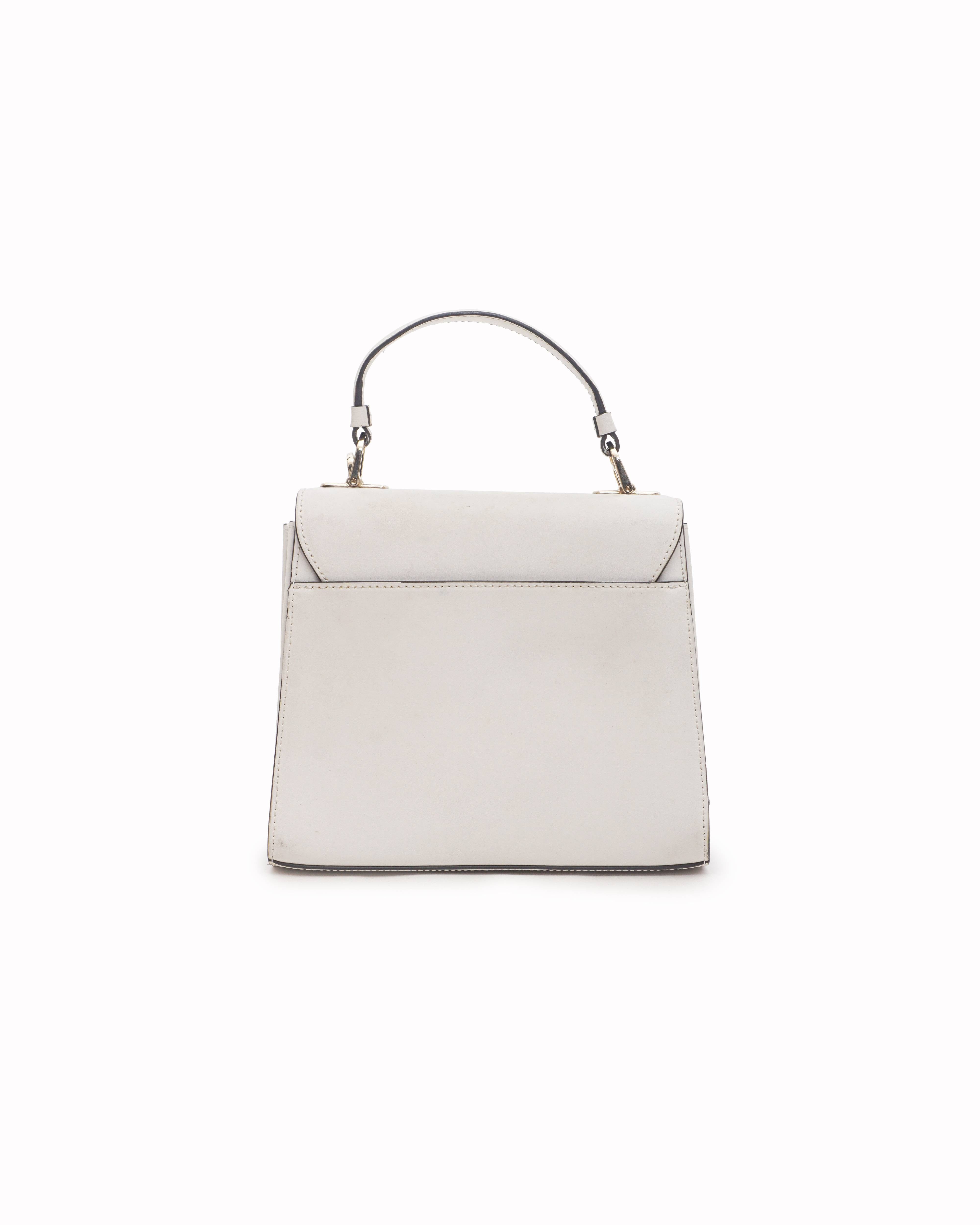 Furla Off - White Leather Mughetto Small Shoulder Bag
