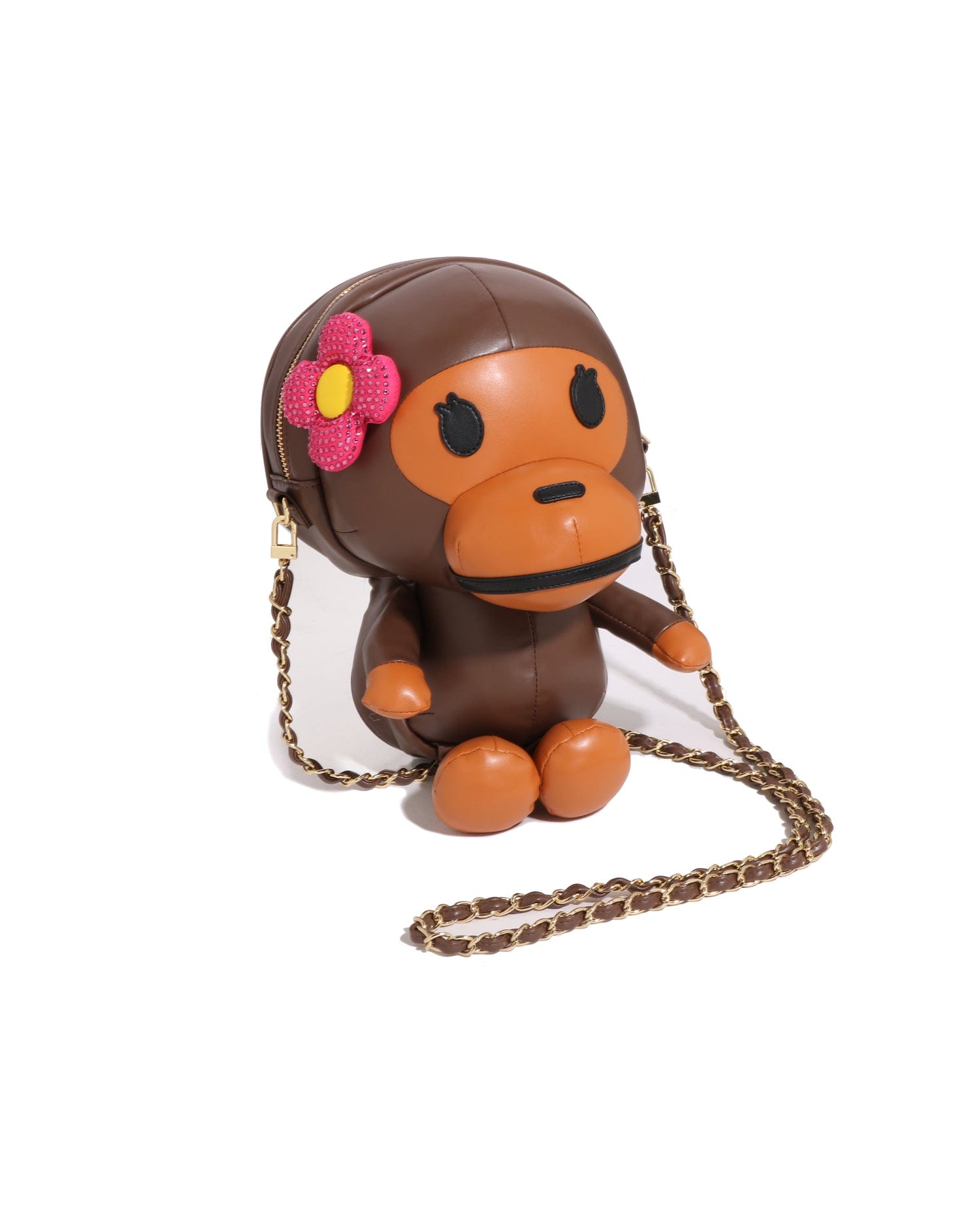 A Bathing APE Crystal Stone Baby Lisa Plush Doll Shoulder Bag