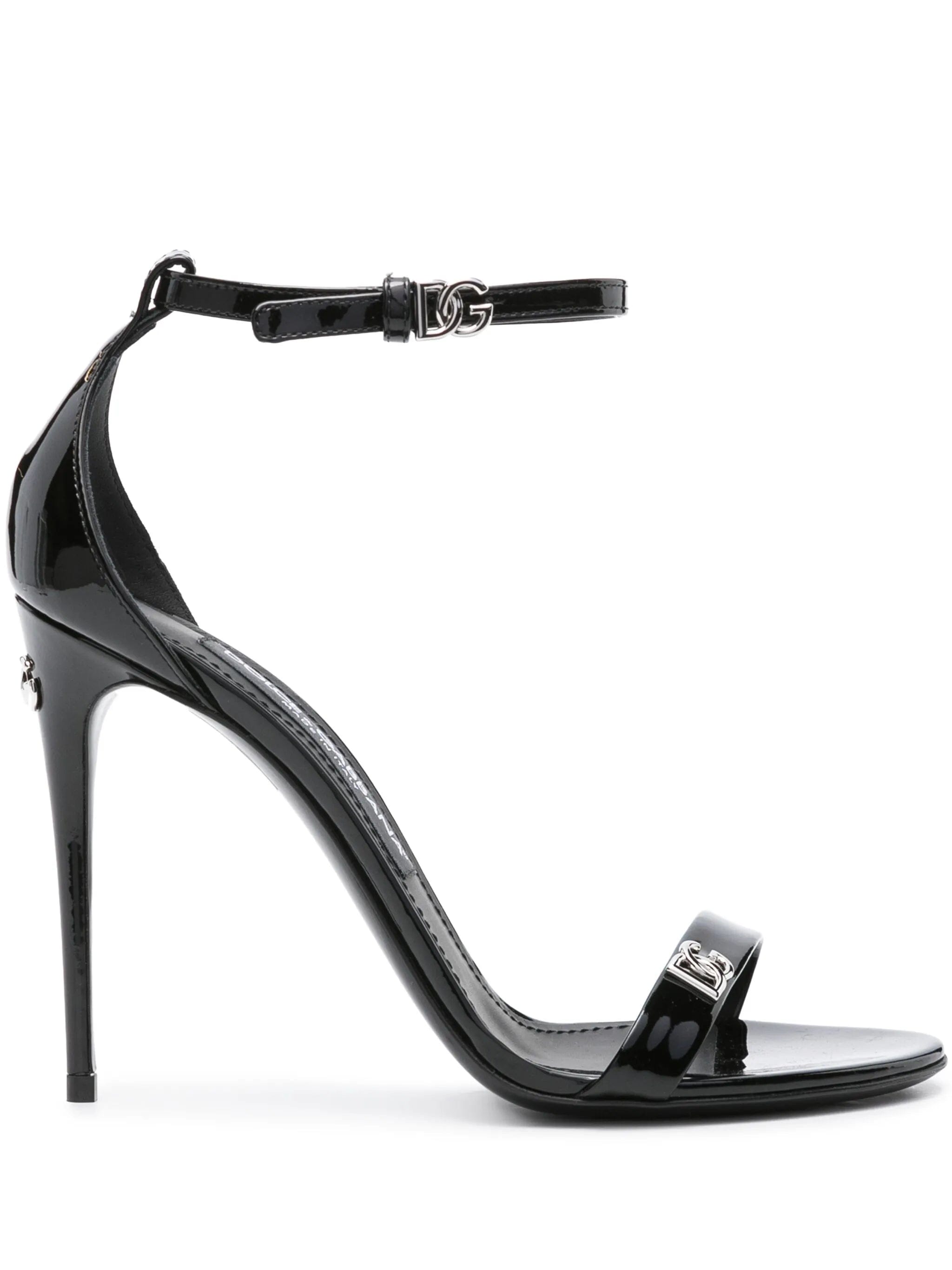 Dolce & Gabbana logo - plaque patent sandals