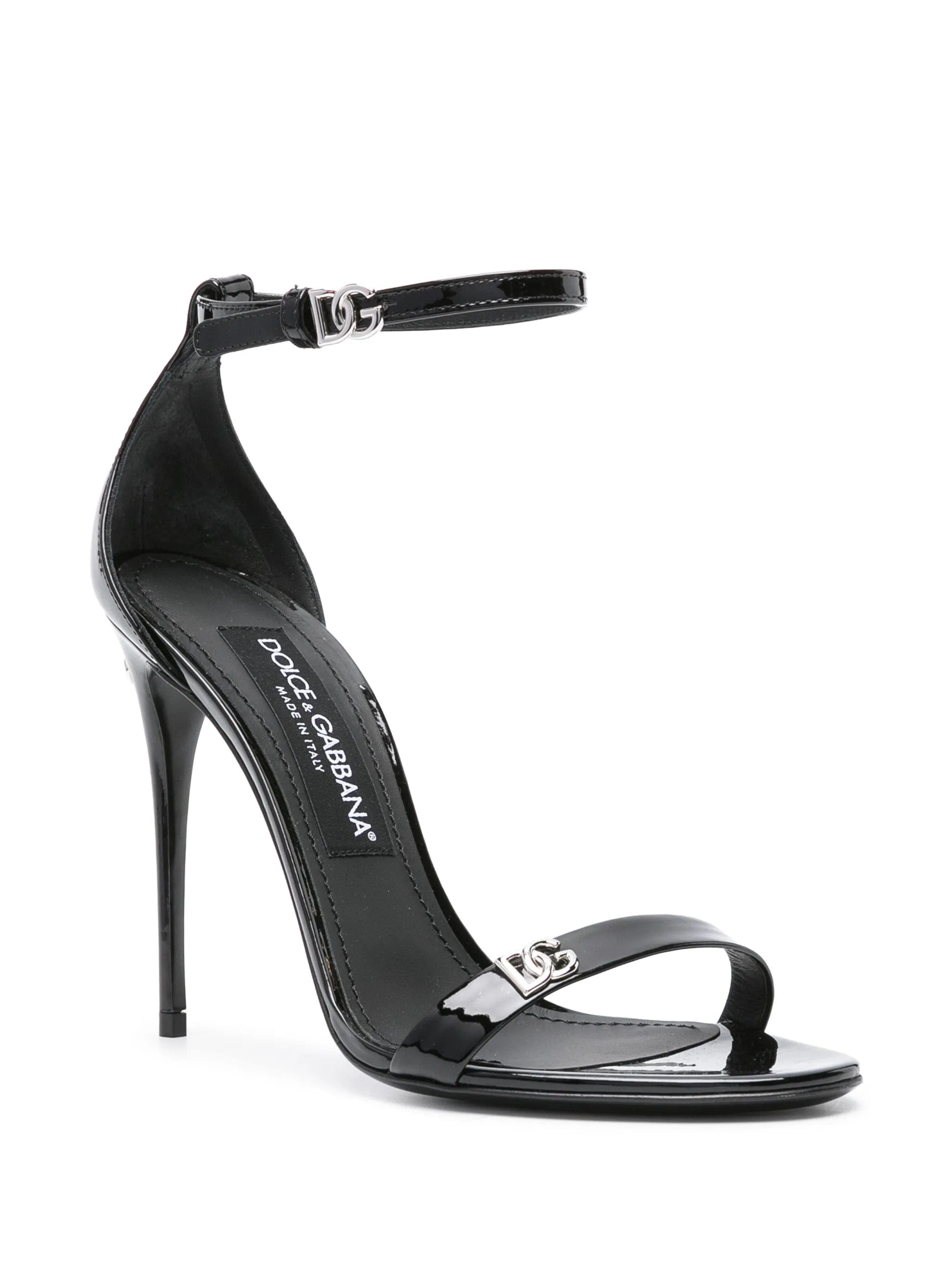 Dolce & Gabbana logo - plaque patent sandals