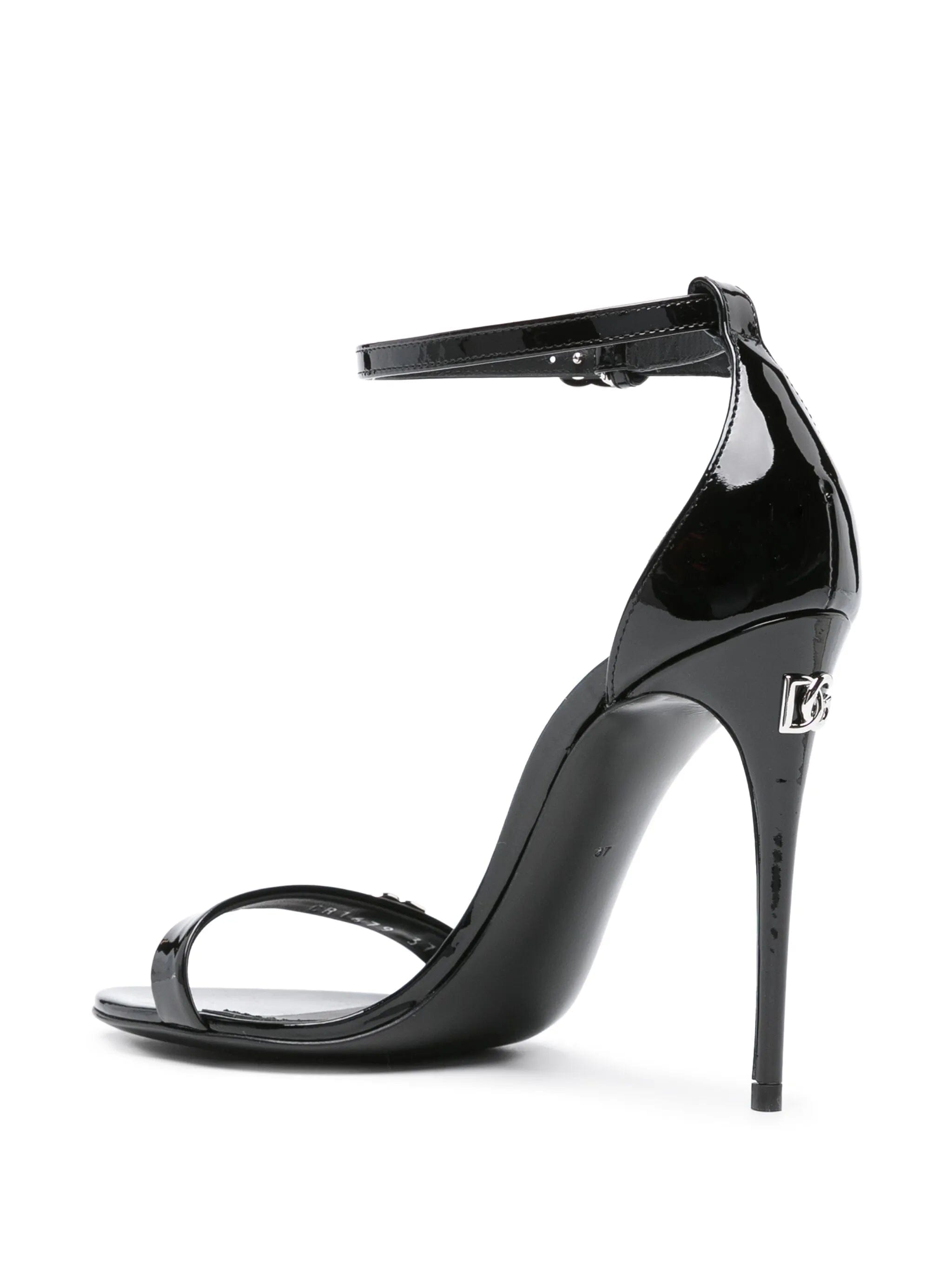 Dolce & Gabbana logo - plaque patent sandals
