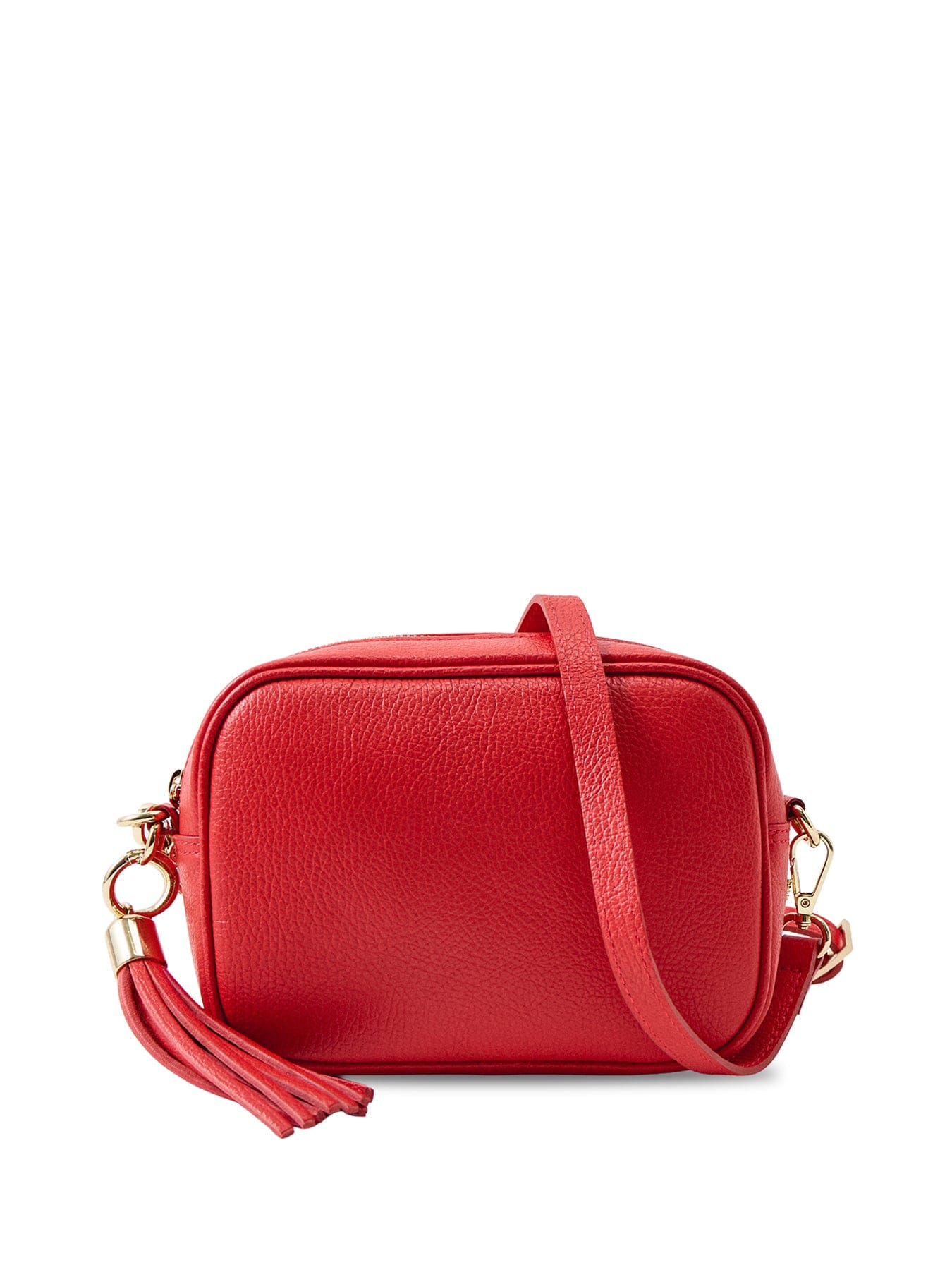 Apatchy London Tassel Leather Crossbody Bag Red
