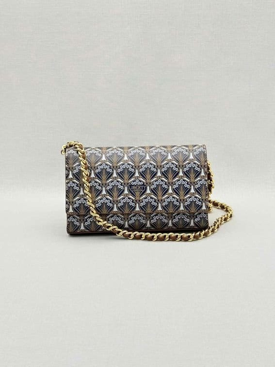 Liberty Iphis Heddon Brown Logo Print Crossbody