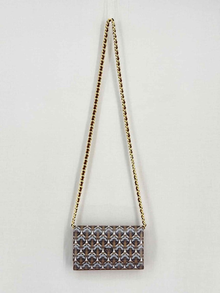 Liberty Iphis Heddon Brown Logo Print Crossbody