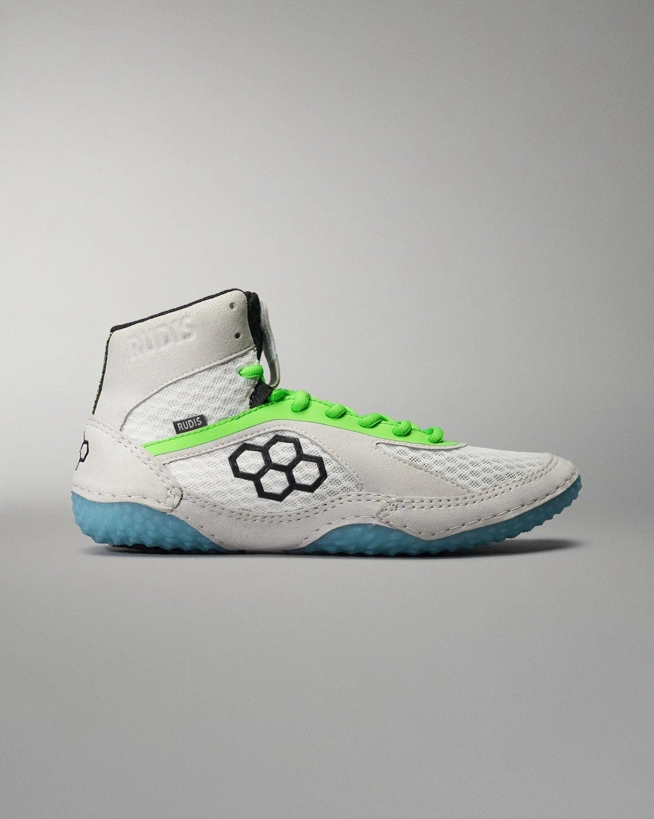 WHITE* Rudis Alpha 2.0 Sneakers Men's White Mid Top Athletic Wrestling Shoes LIQ1134
