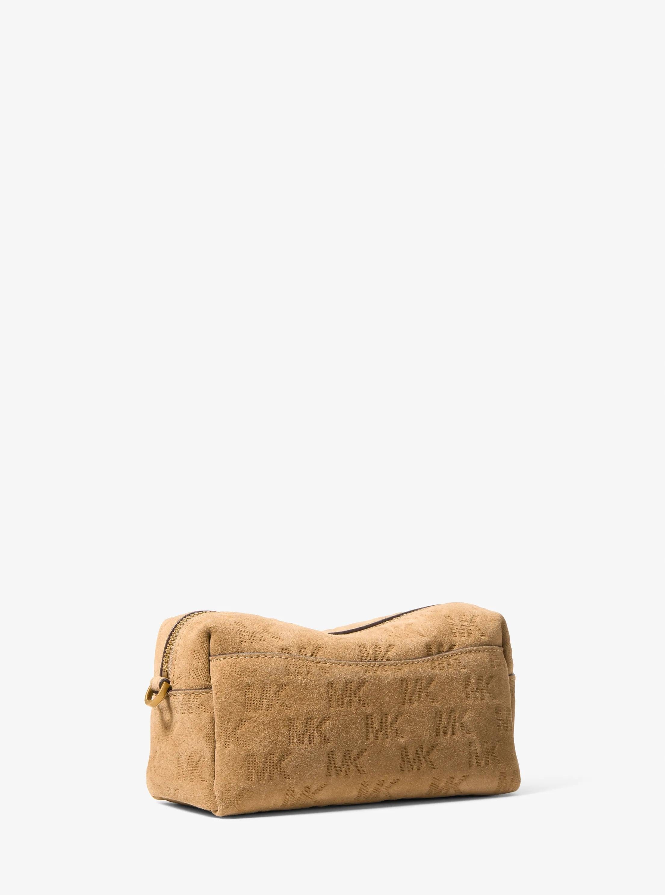Logo Bryant Small Logo Embossed Suede Convertible Crossbody Bag