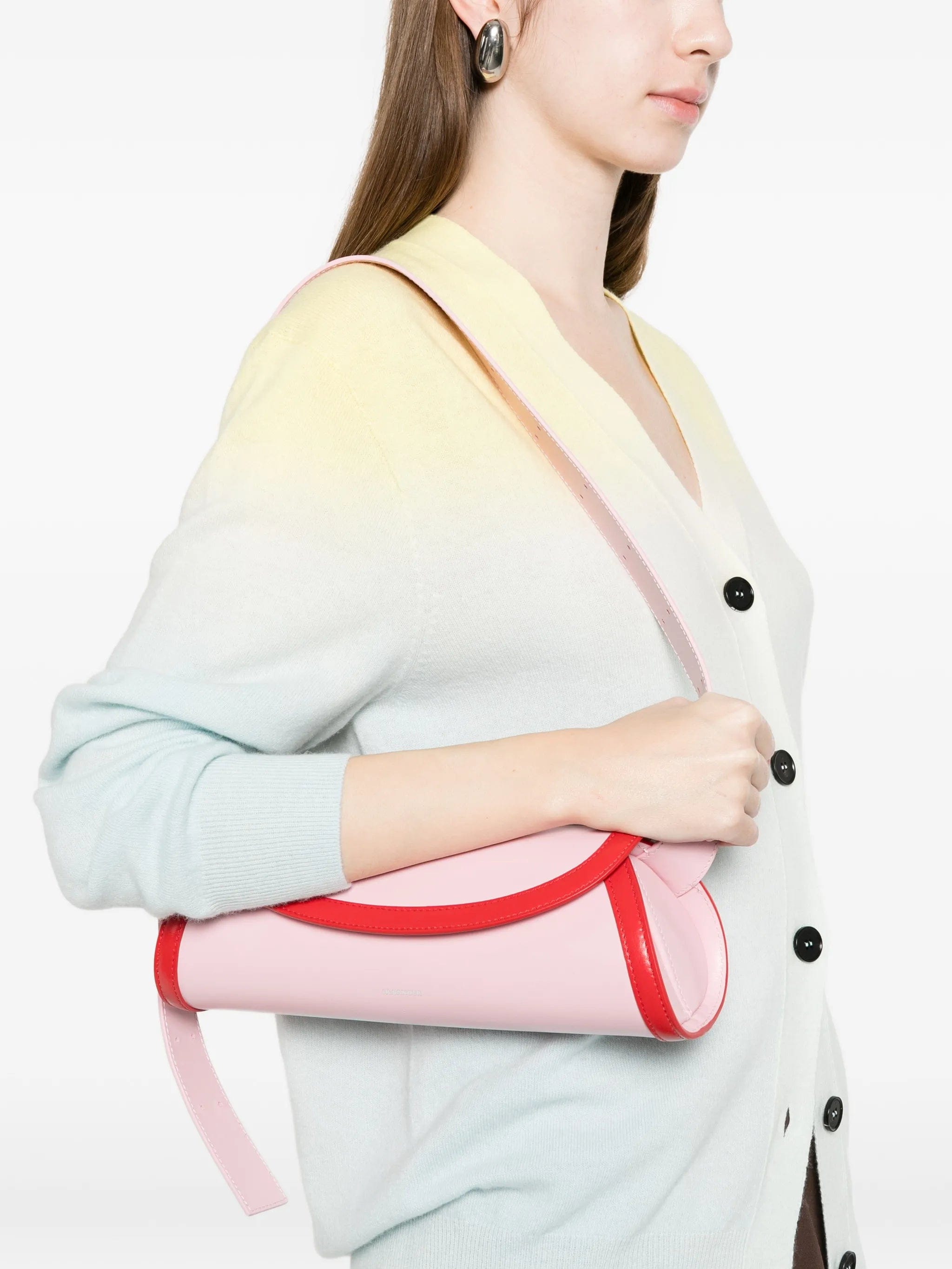 Jil Sander Cannolo bicolour shoulder bag