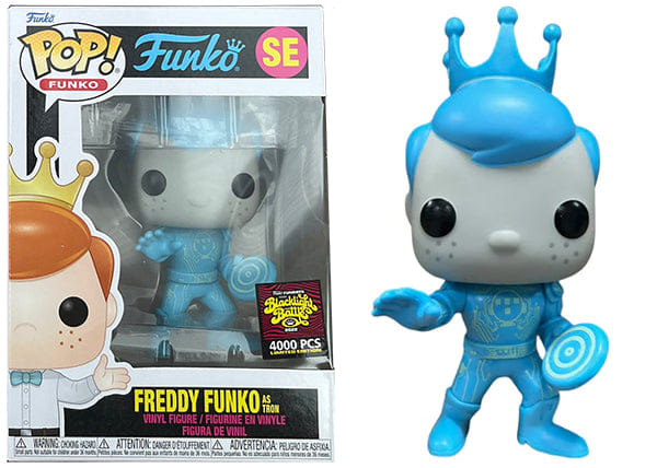 Funko Pop! Freddy Funko Tron SE - 2022 Blacklight Battle Exclusive/4000 Made - Light Damage Vinyl Figure in PopShield Protector