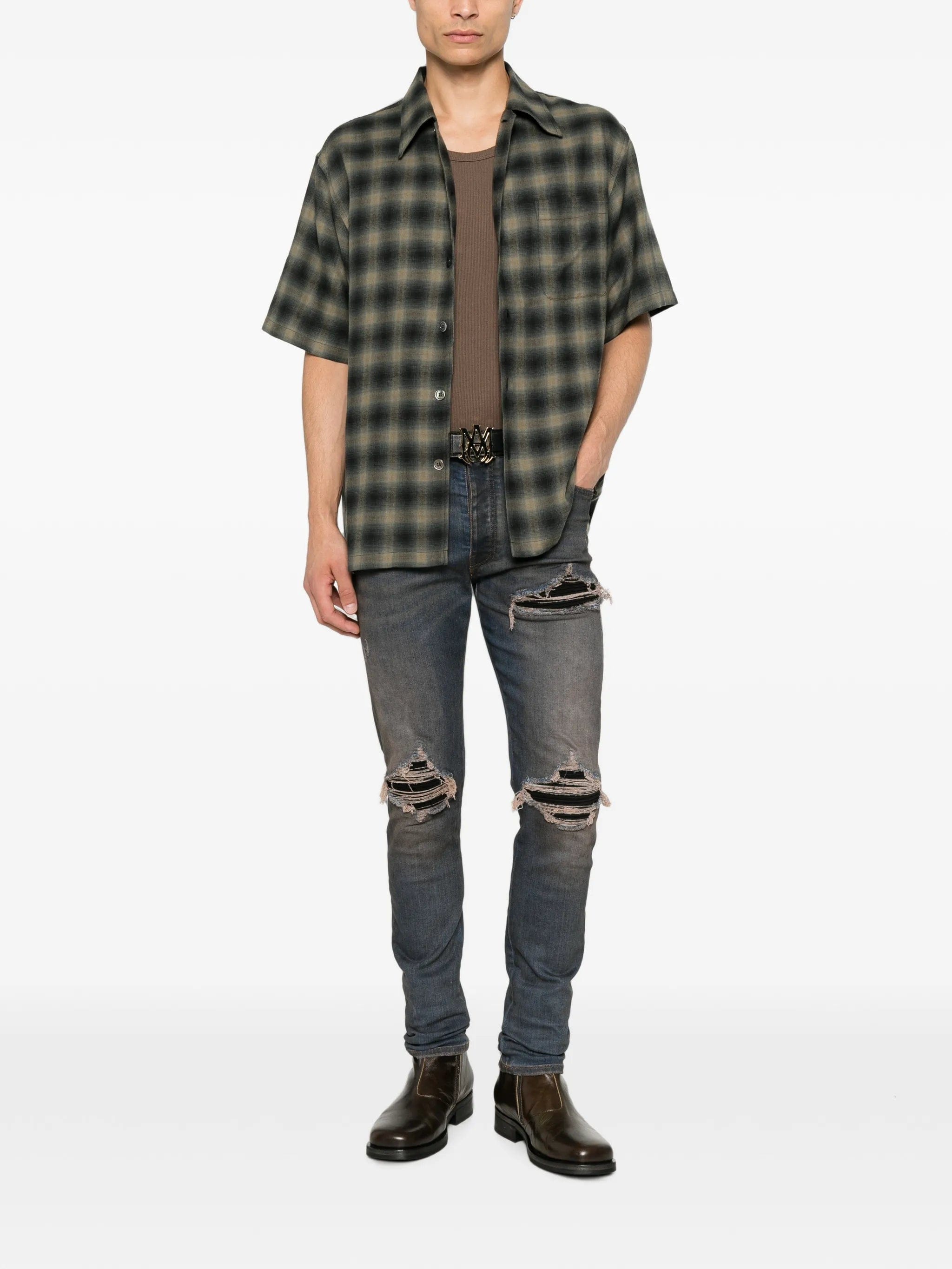 AMIRI Ultrasuede MX1 distressed slim - fit jeans