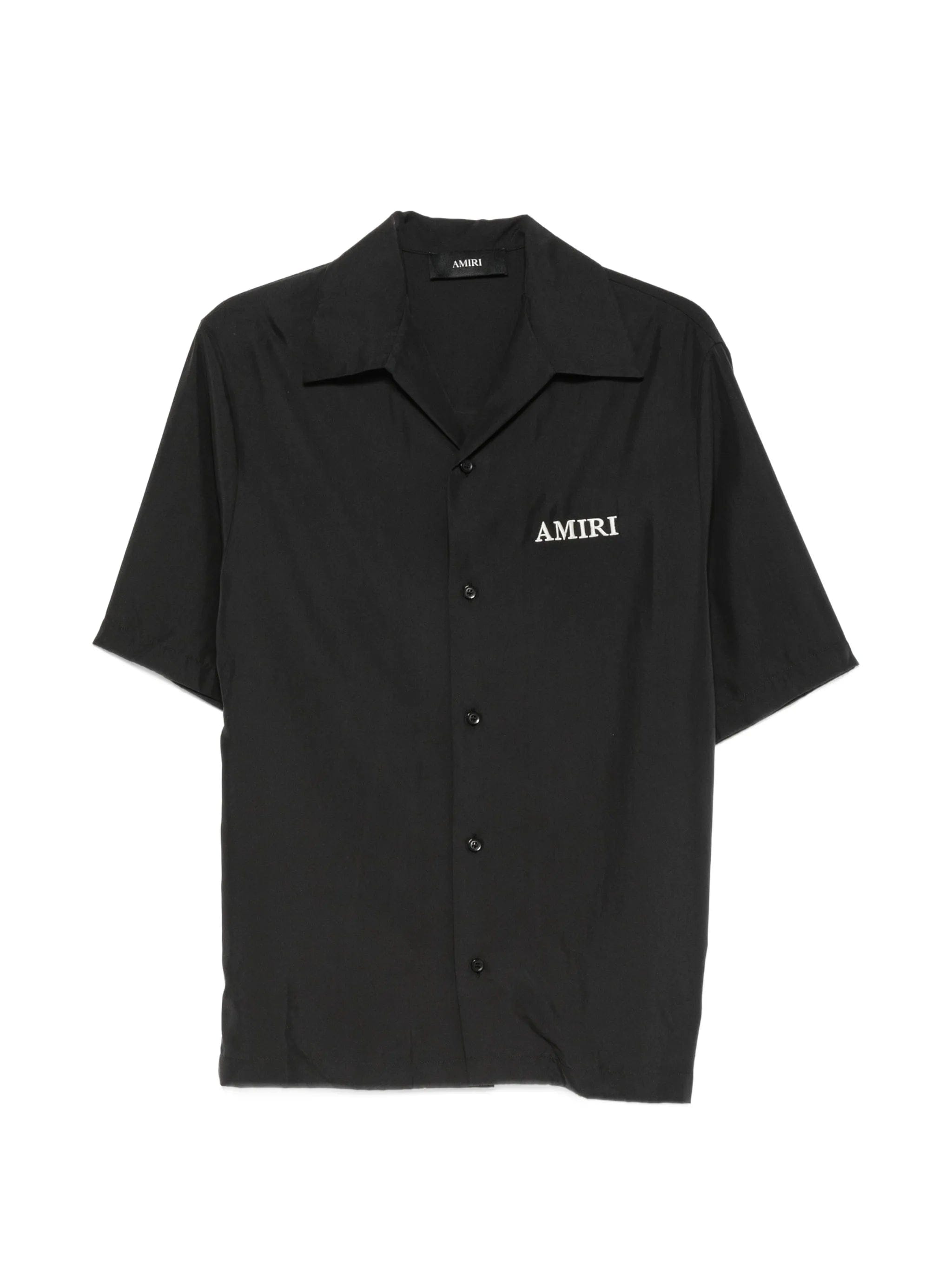 AMIRI logo - embroidered camp - collar shirt