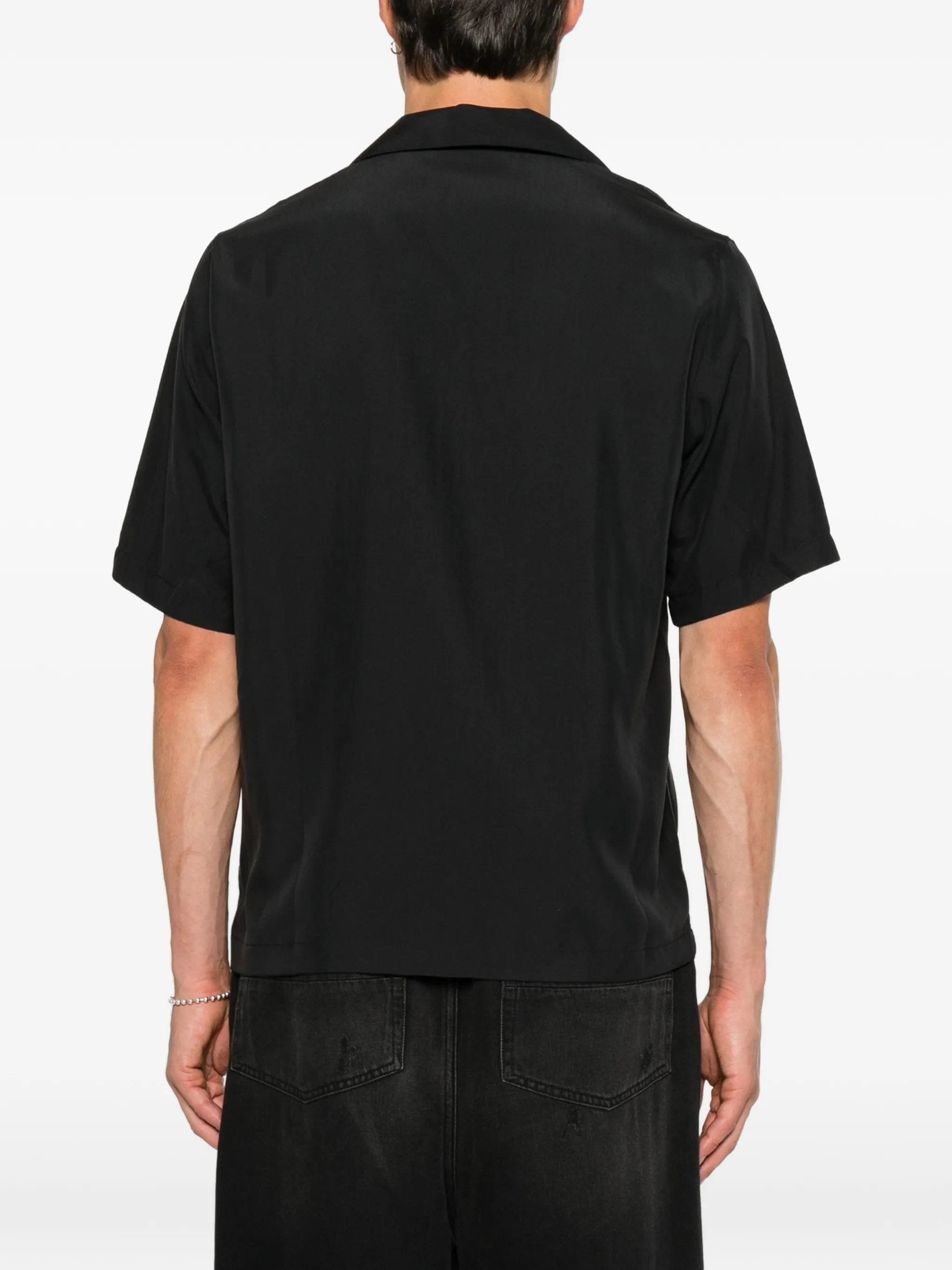 AMIRI logo - embroidered camp - collar shirt