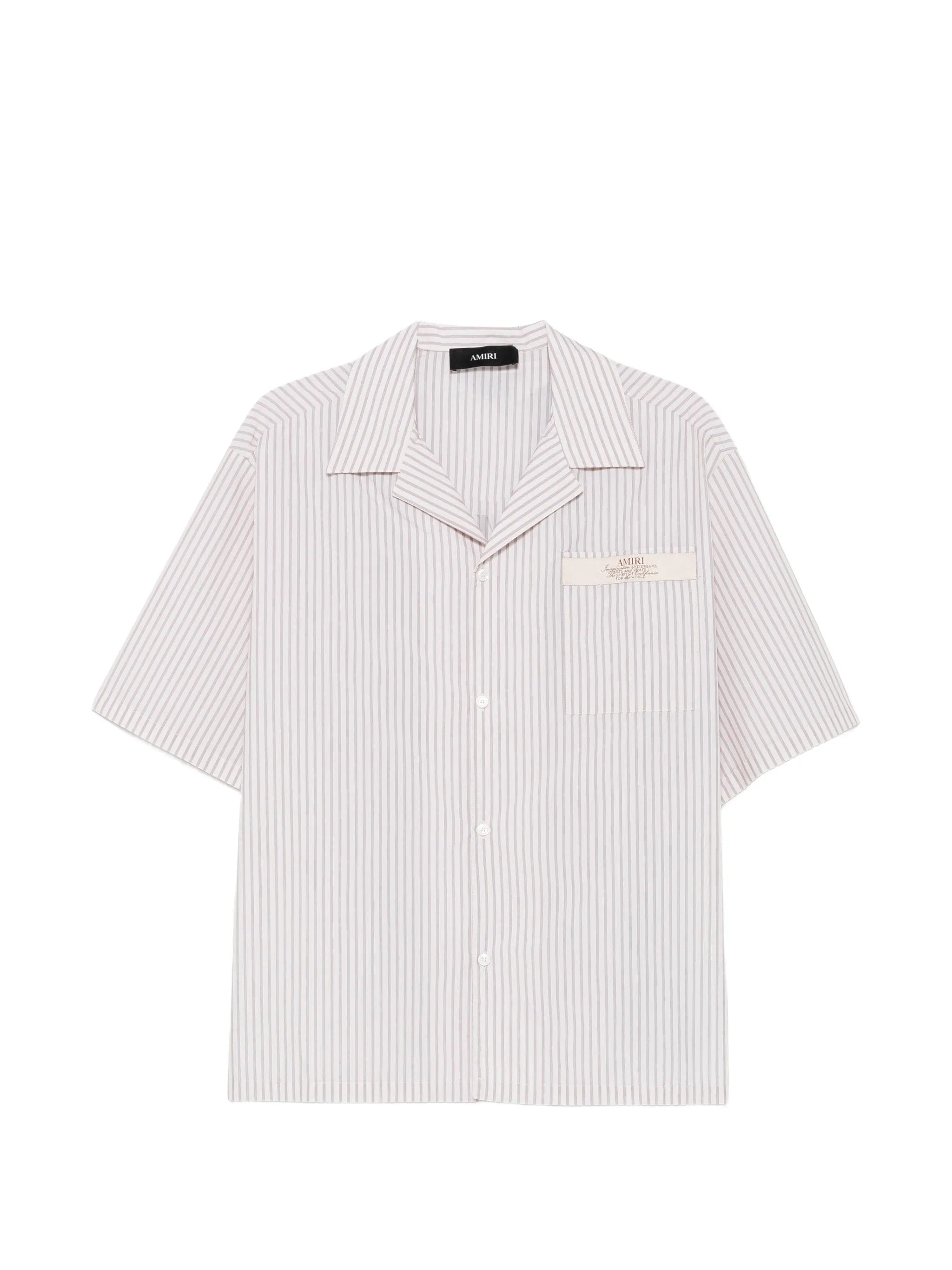 AMIRI striped short - sleeve shirt