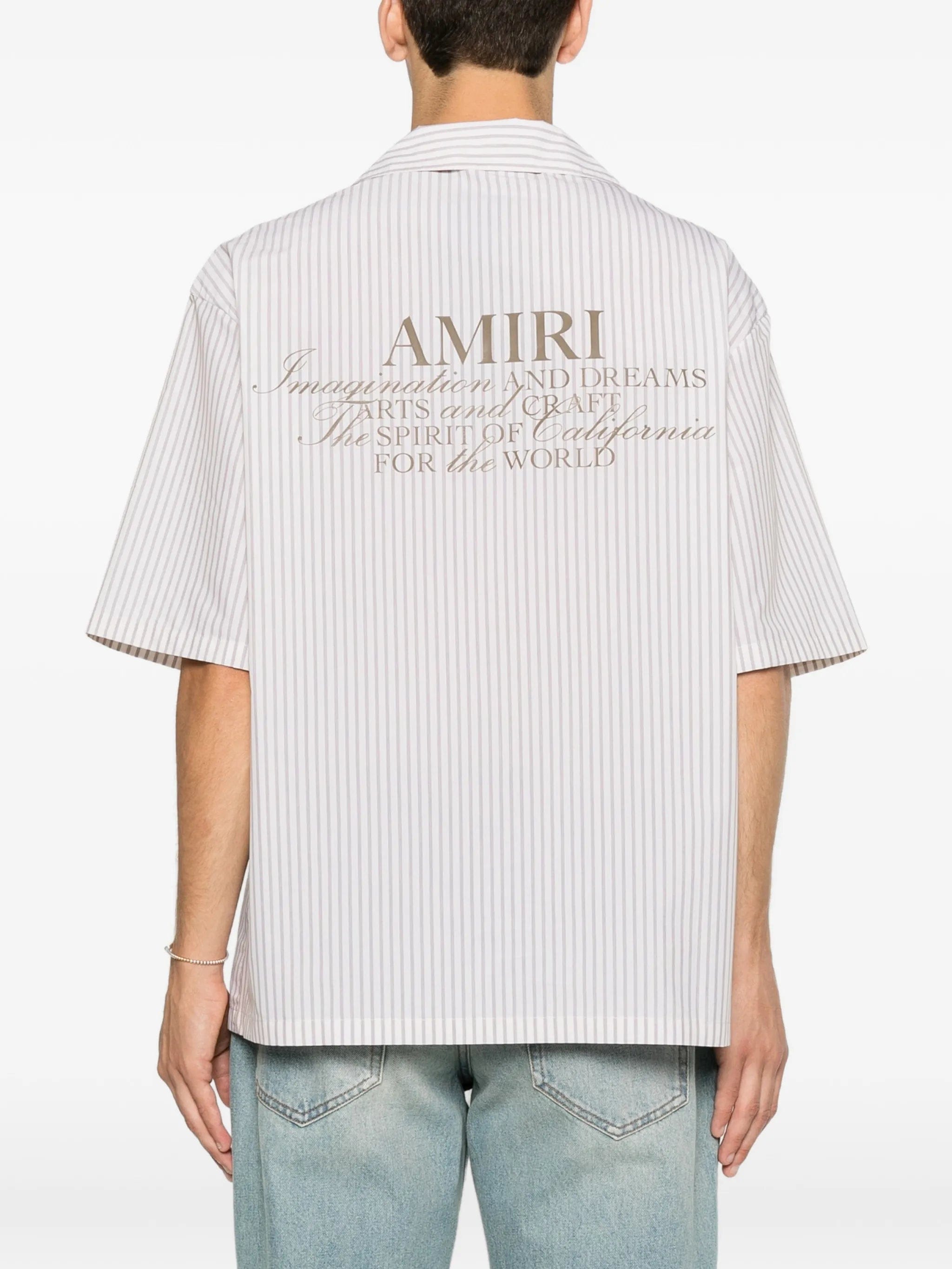 AMIRI striped short - sleeve shirt