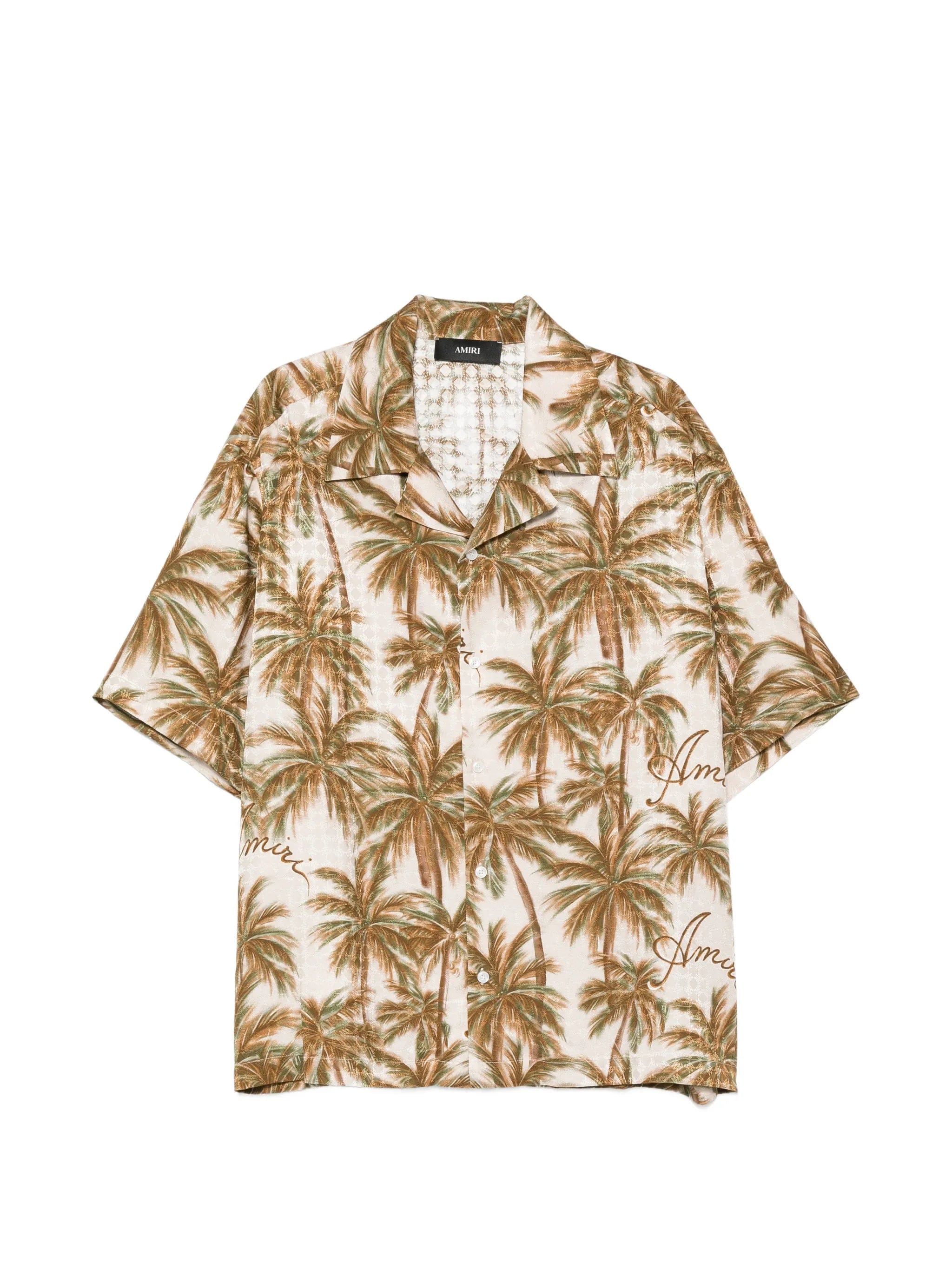 AMIRI palm - tree - print silk shirt