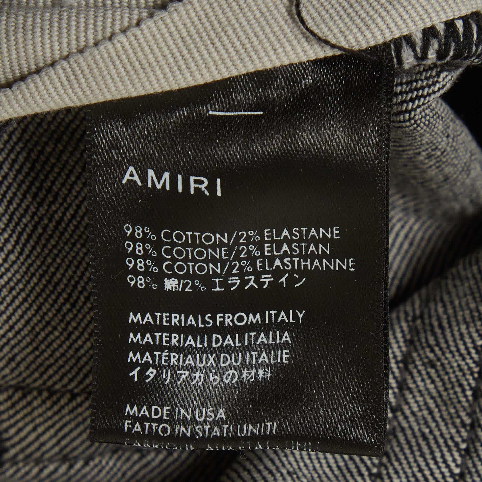 Amiri Black Denim Distressed Skirt Jeans M/waist