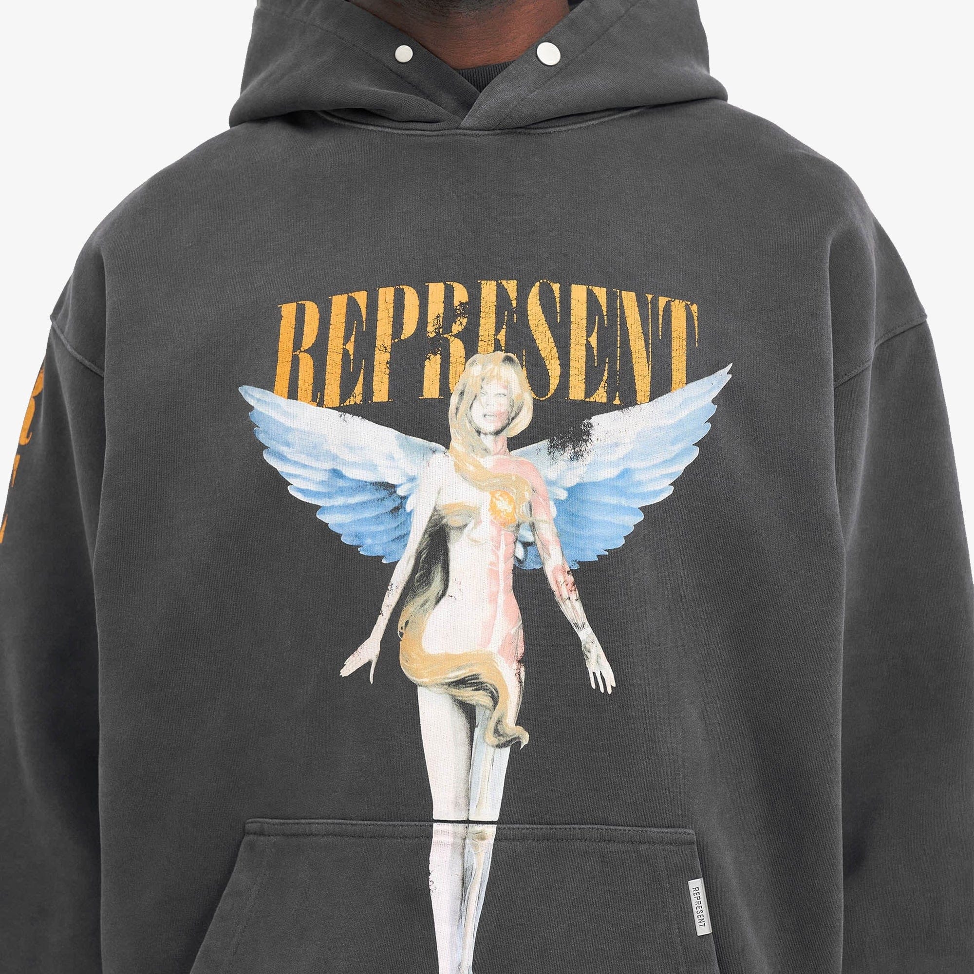 Represent | REBORN HOODIE { AGED BLACK