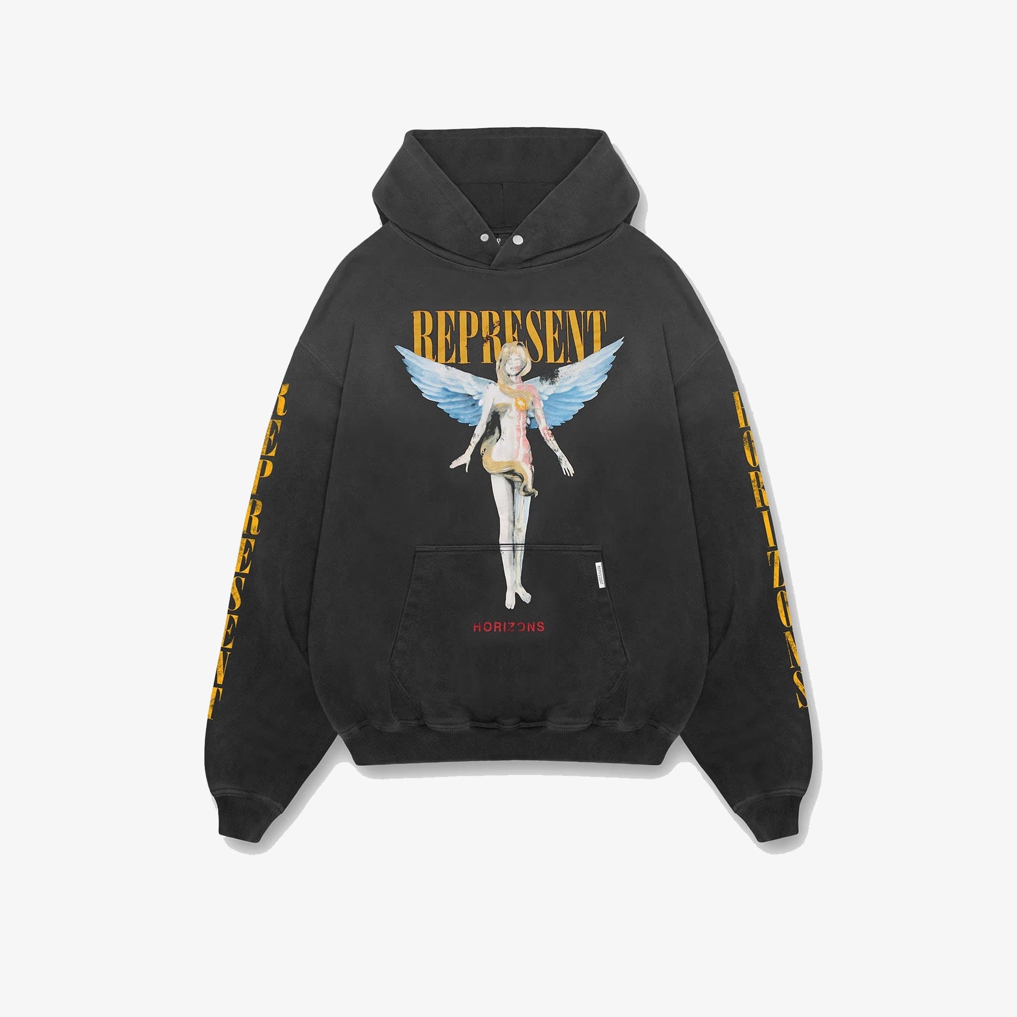 Represent | REBORN HOODIE { AGED BLACK
