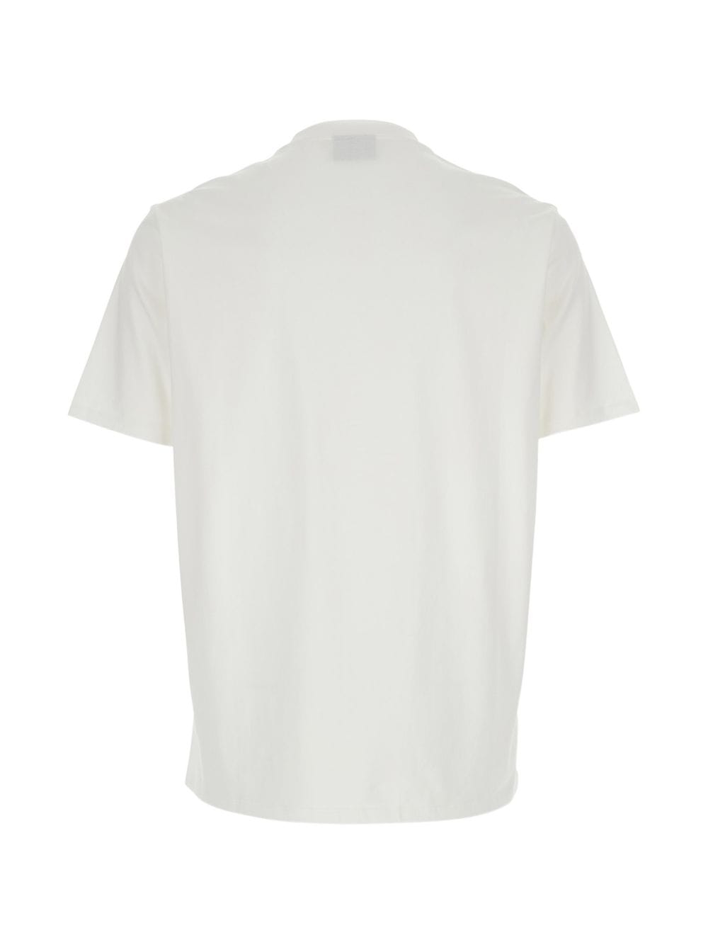 Emporio Armani Logo - Embroidered Cotton T - Shirt — White