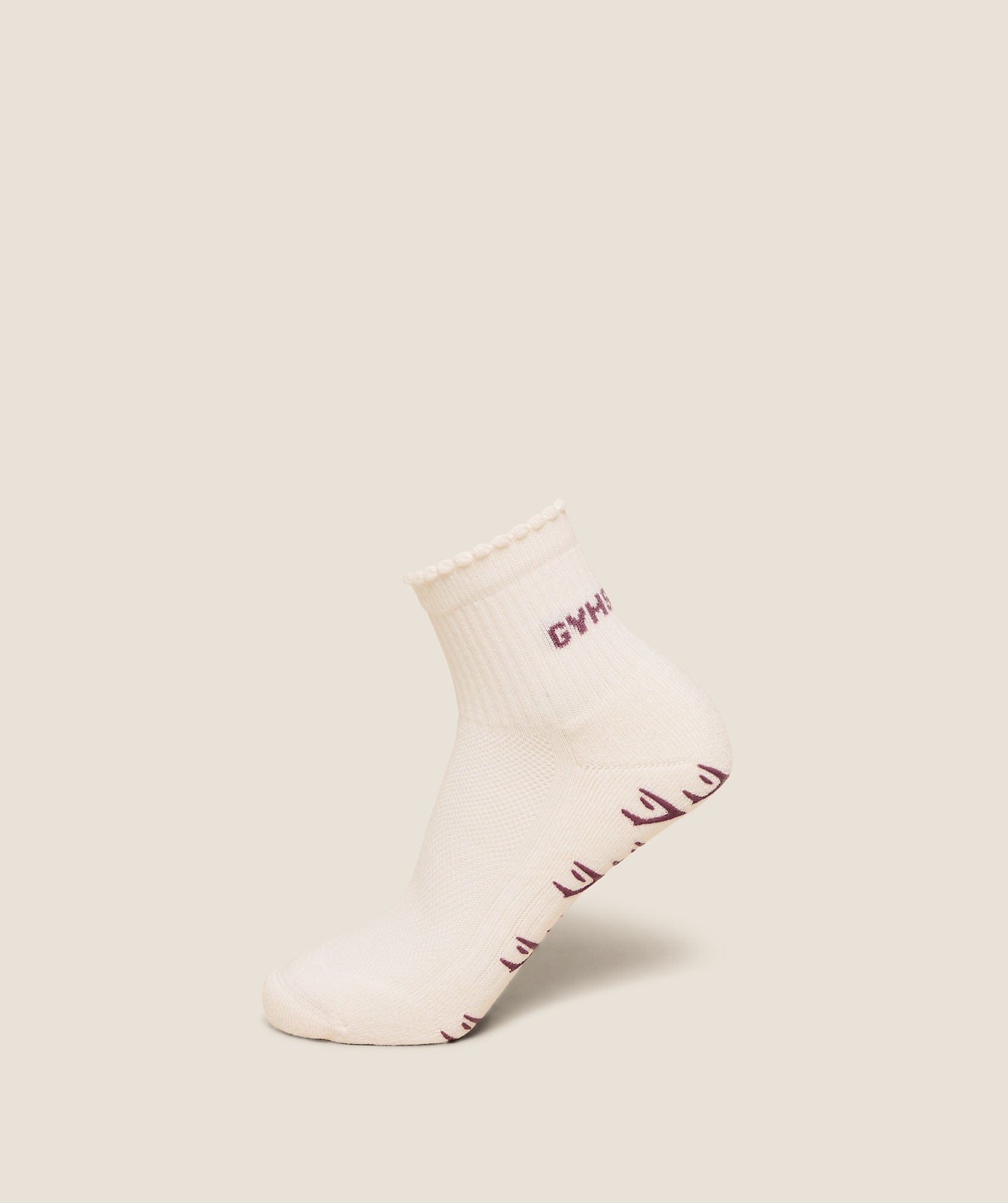 Gymshark Women's Gymshark Frill Pilates Midi Sock Soft White
