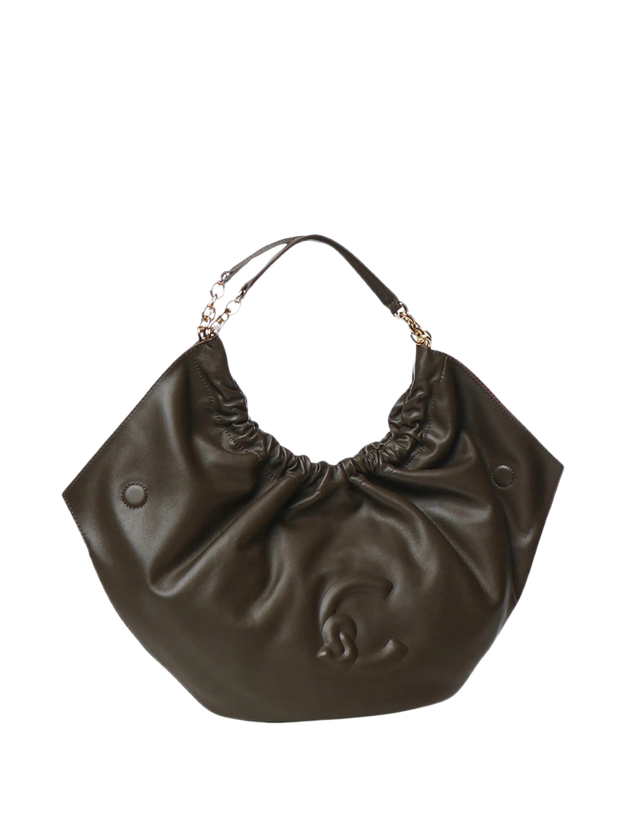 Smash Medium Gathered Leather Medium Handbag